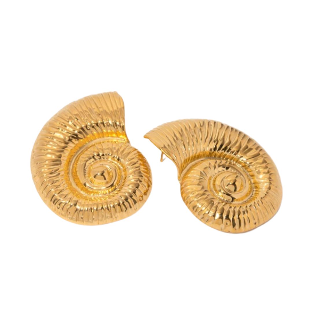 Large Moon Shell Earrings