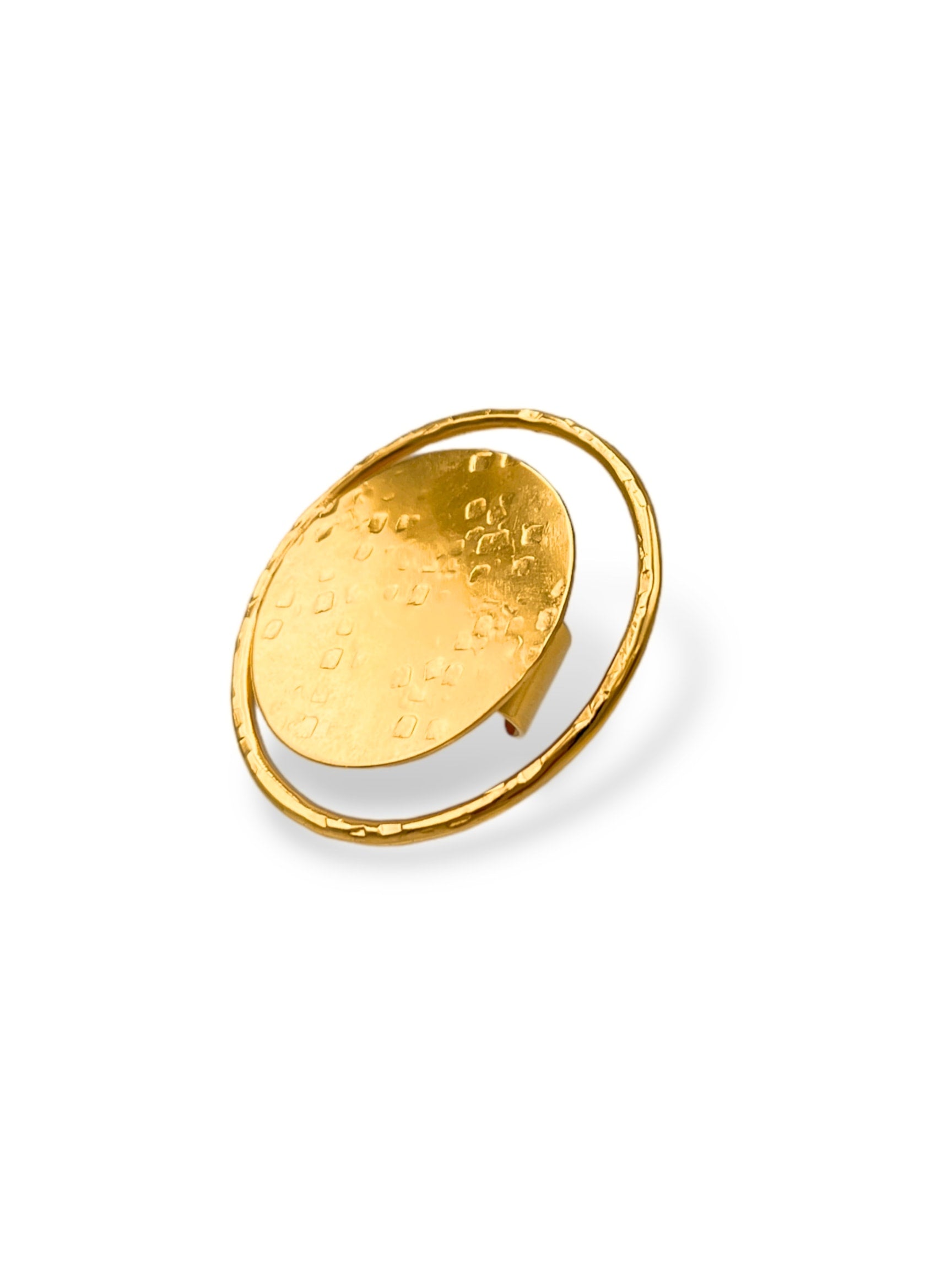 Gold Large Peacock Eye Ring