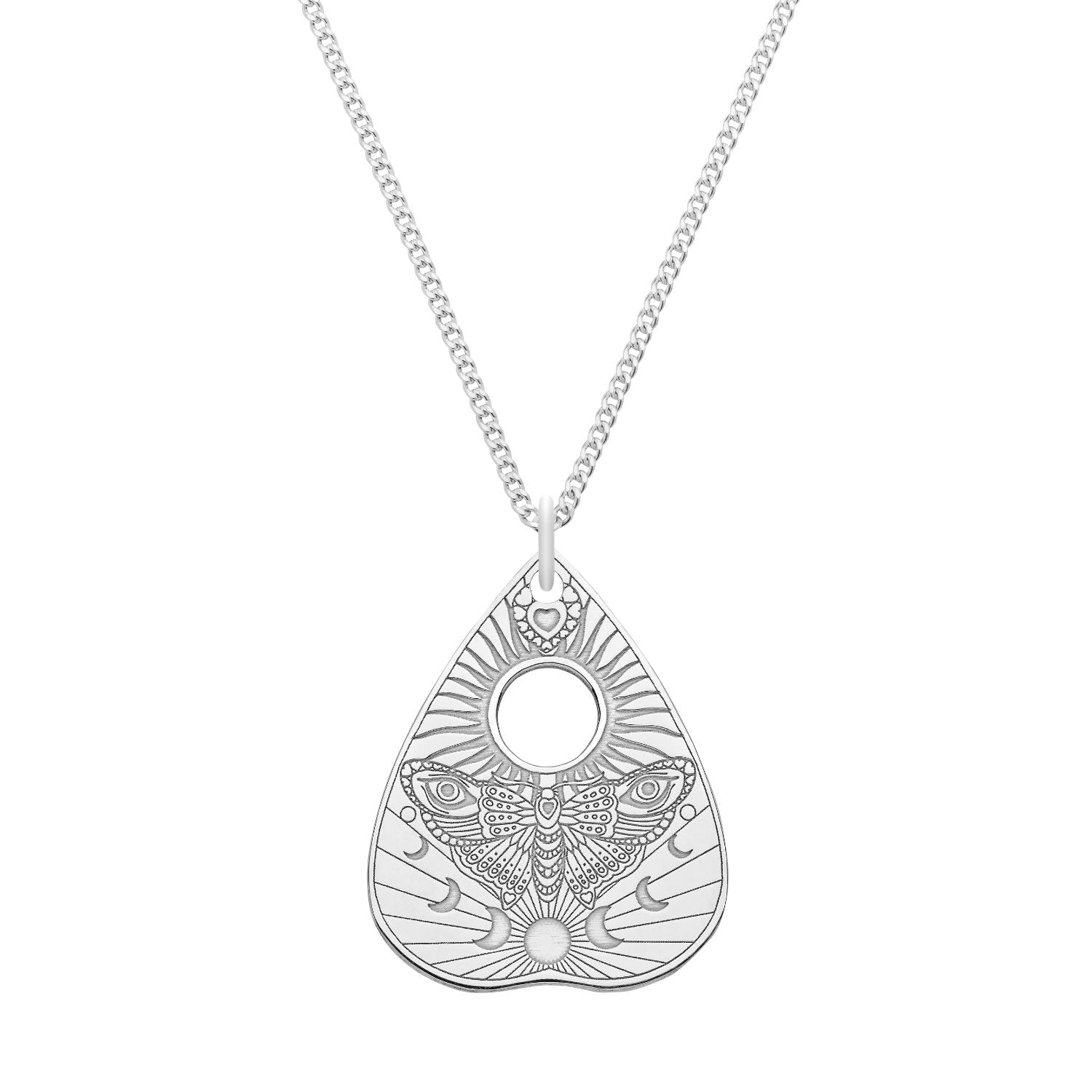 Medium Sterling Silver Moth Planchette