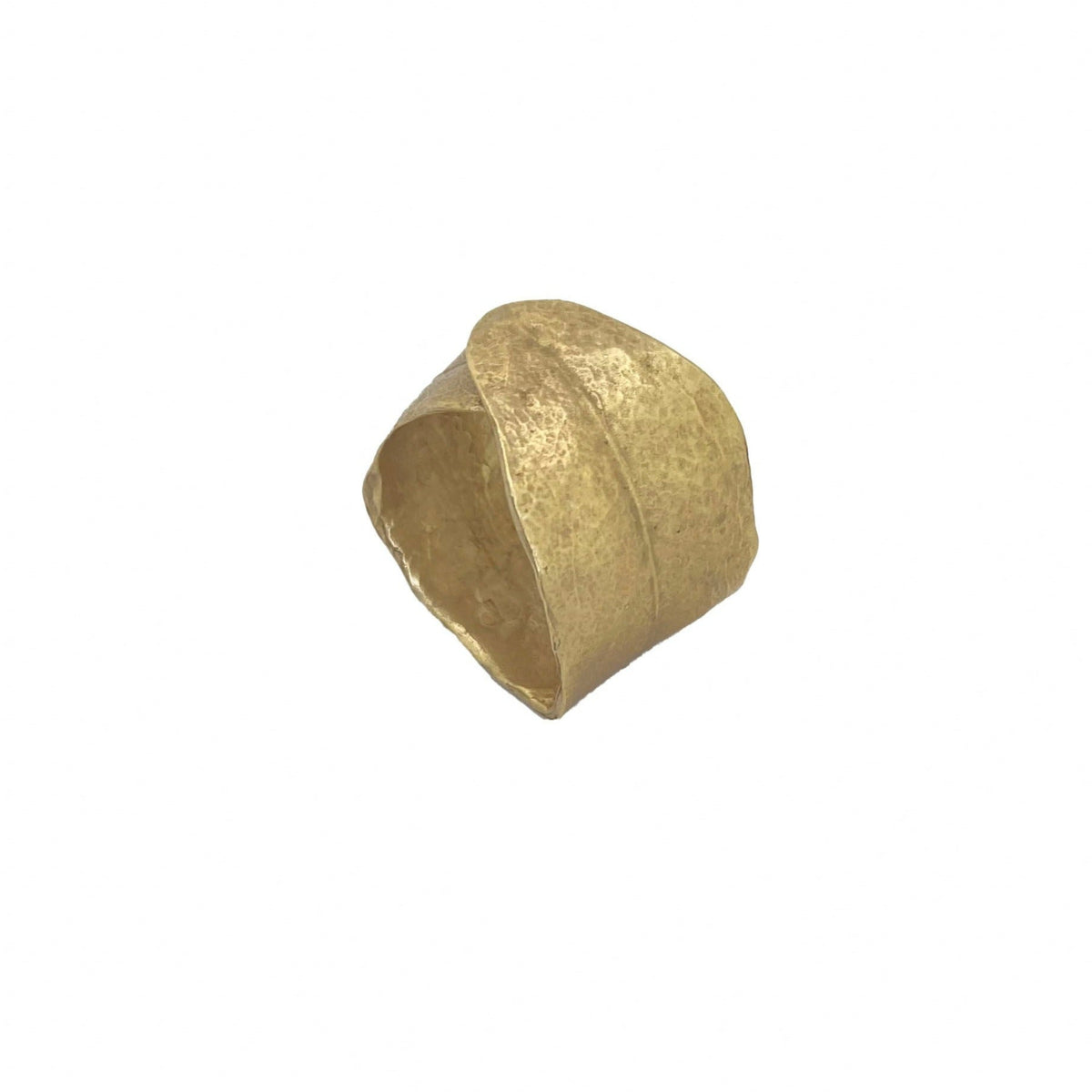 Brooklyn Stoop Leaf Silver Ring brass