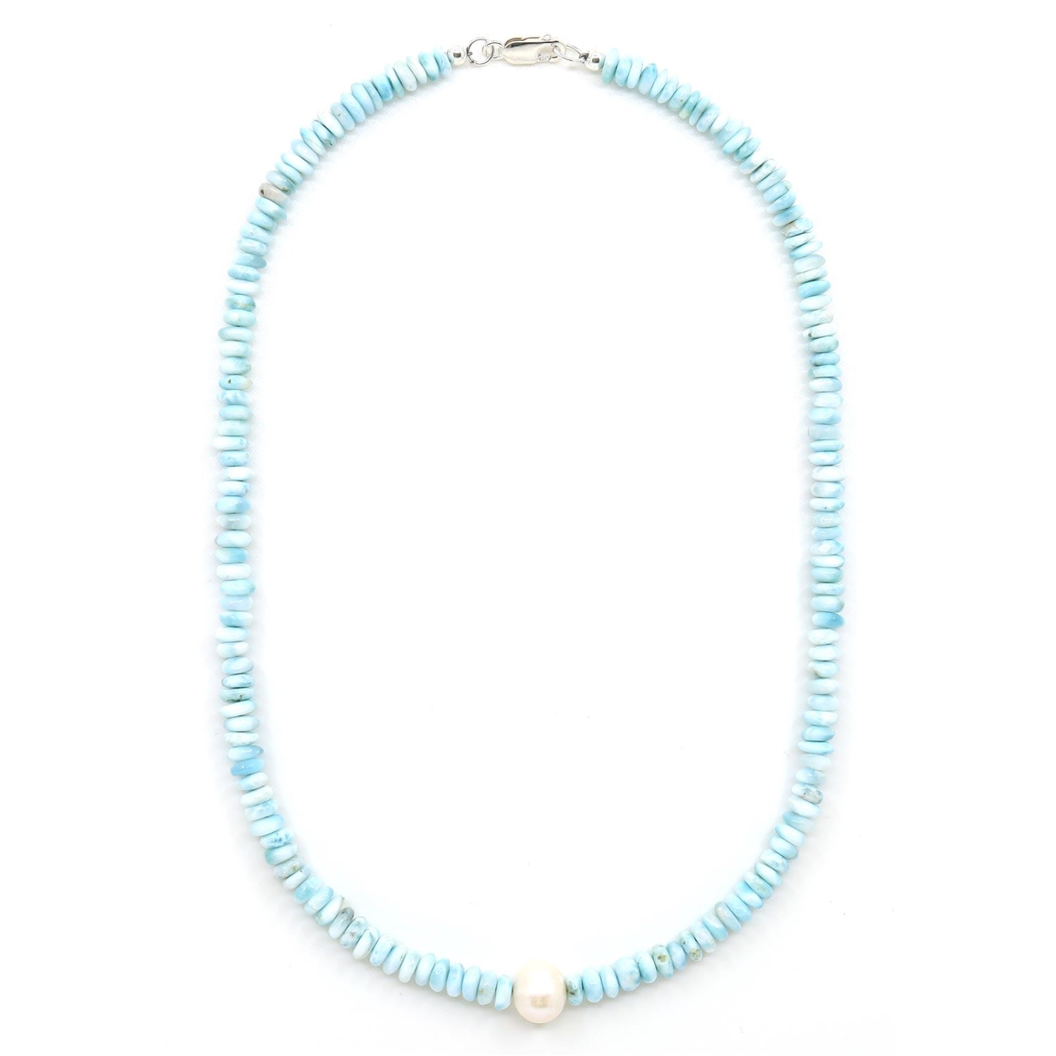 Larimar & Freshwater Pearl Necklace