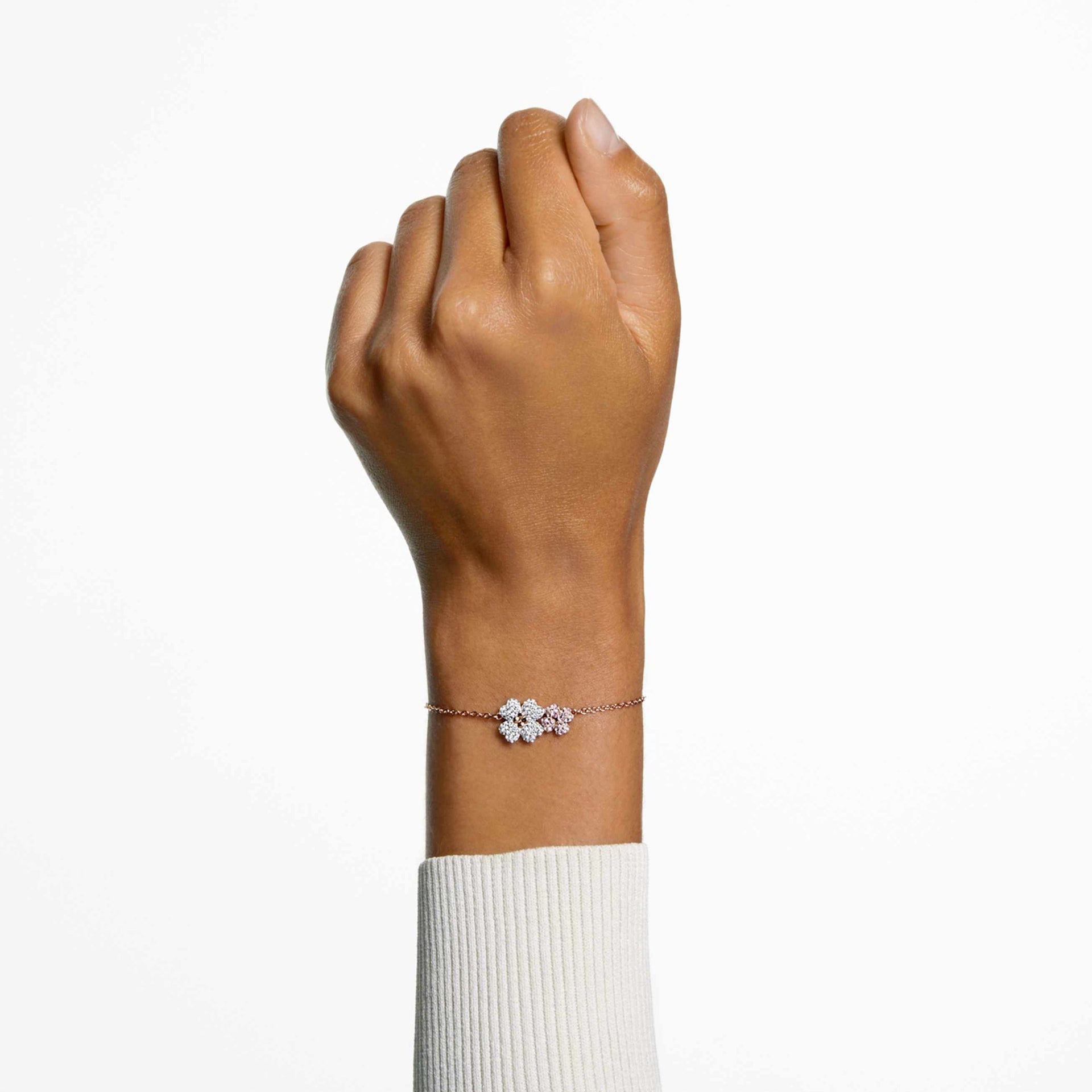 LATISHA BRACELET FLOWER MULTICOLORED ROSE GOLD TONE PLATED