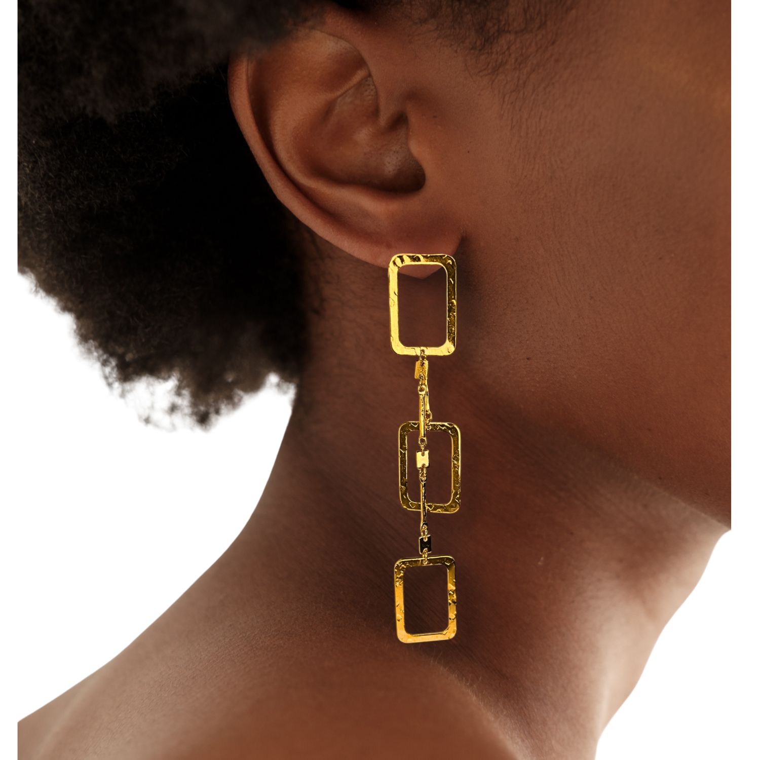 Lattice Of Gladys Double-Tiered Dangle Post Earrings