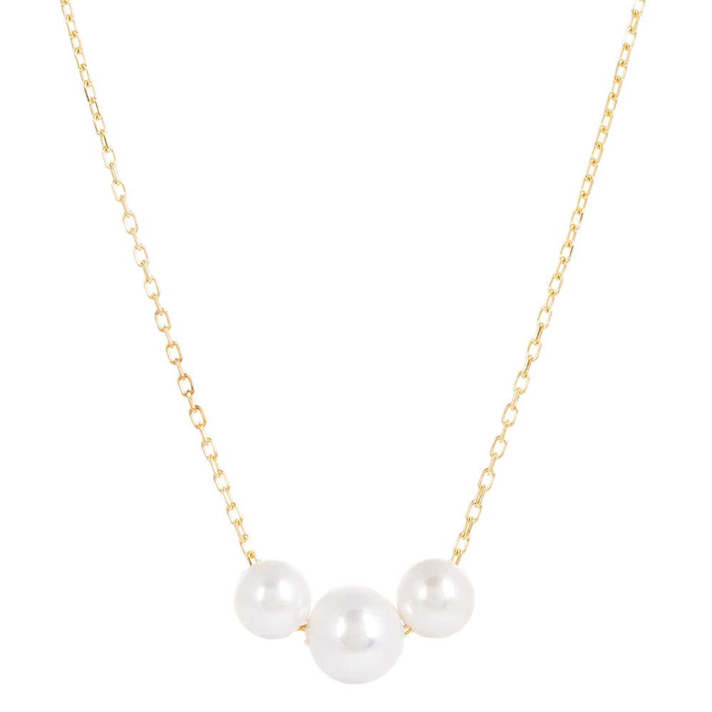 Laura Gold Chain Necklace With Three Pearls