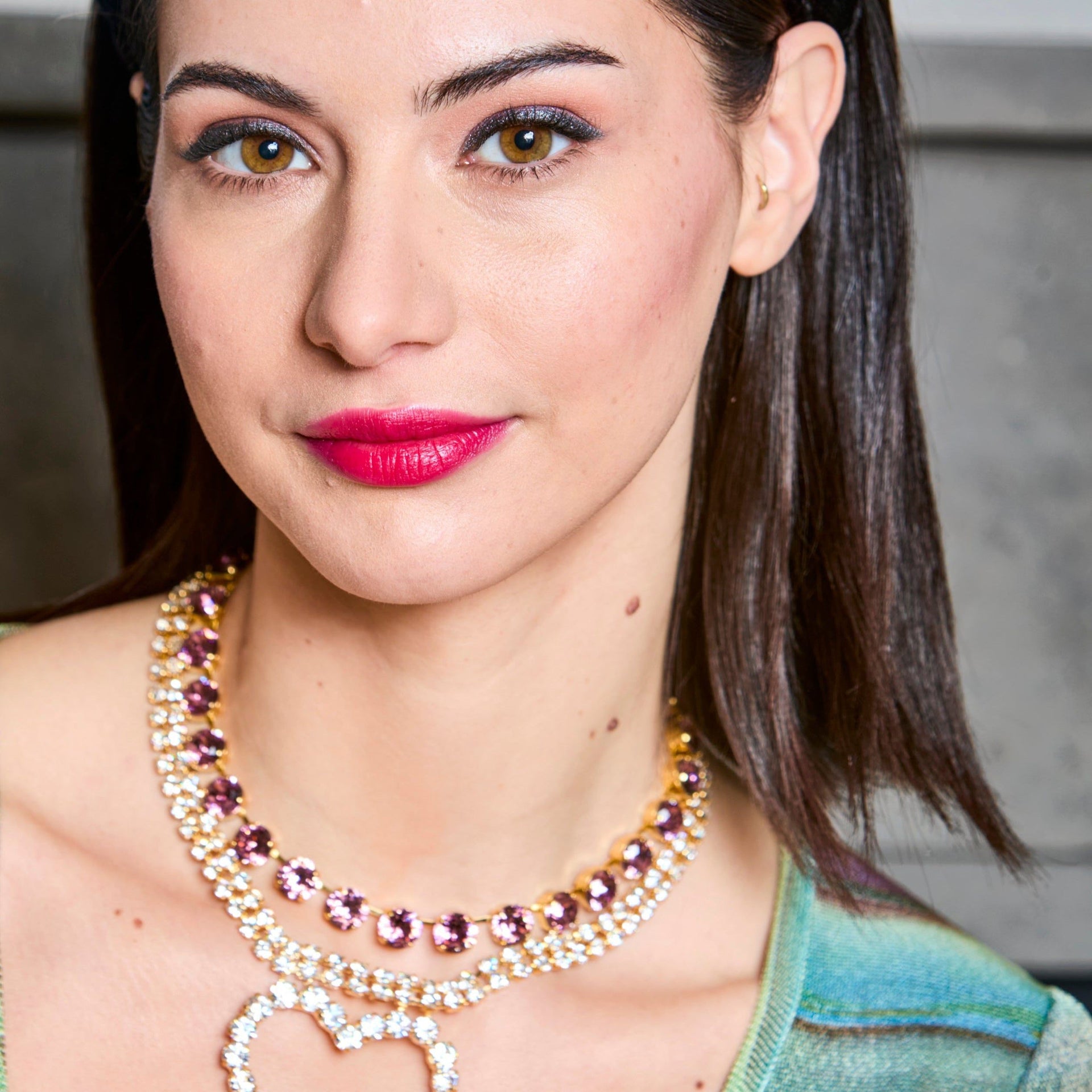 Adjustable Lavender Crystal Riviera Necklace