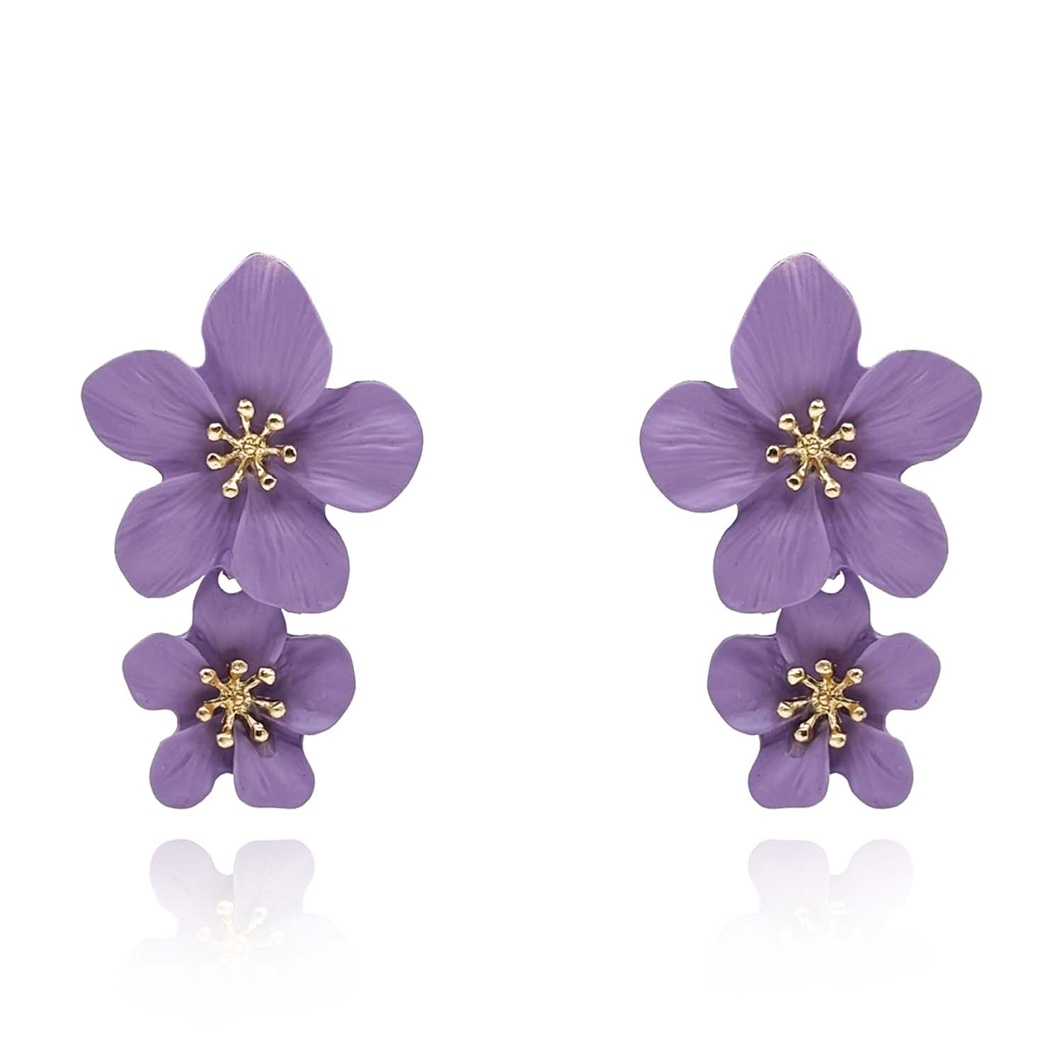 Lavender Floral Earring