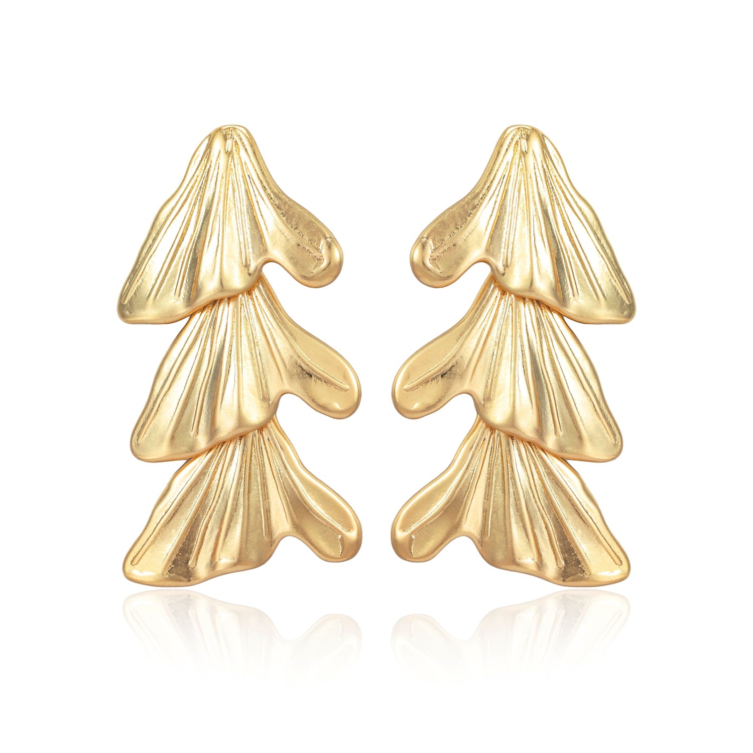 Layered Leaf Earrings