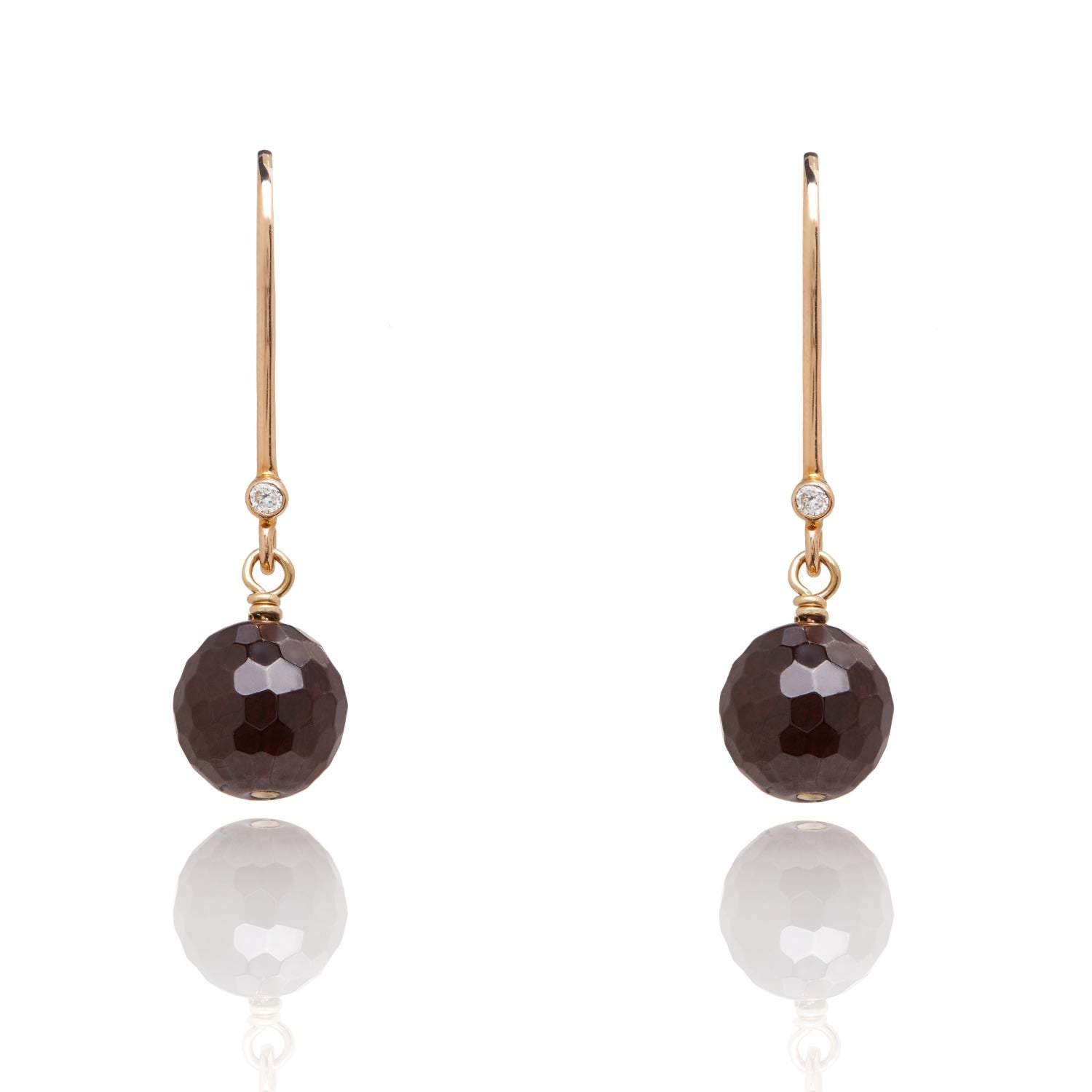 January Birthstone Earrings In Garnet