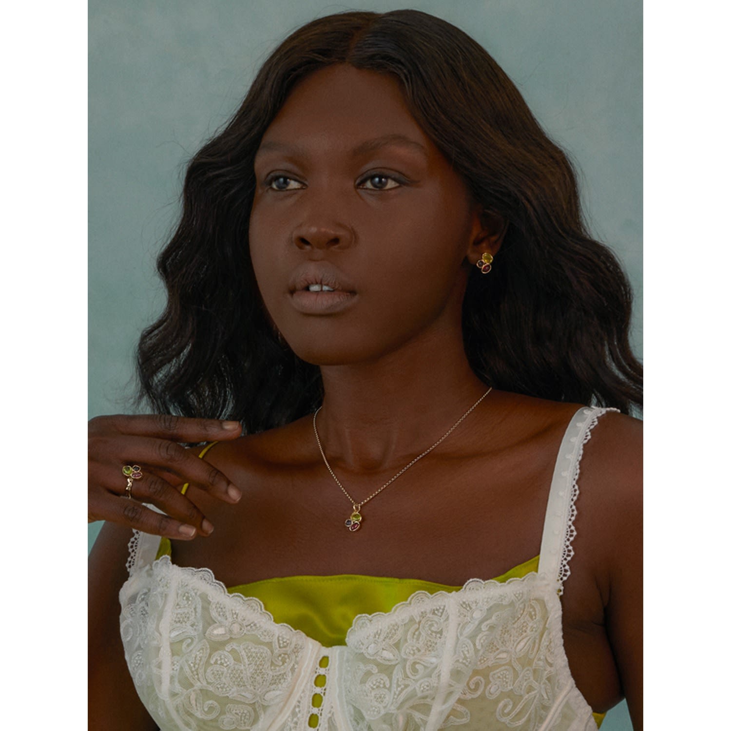 Cosmo Gold-Plated Multicolor Ring