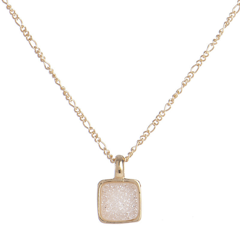 Boxie Square Druzy Necklace