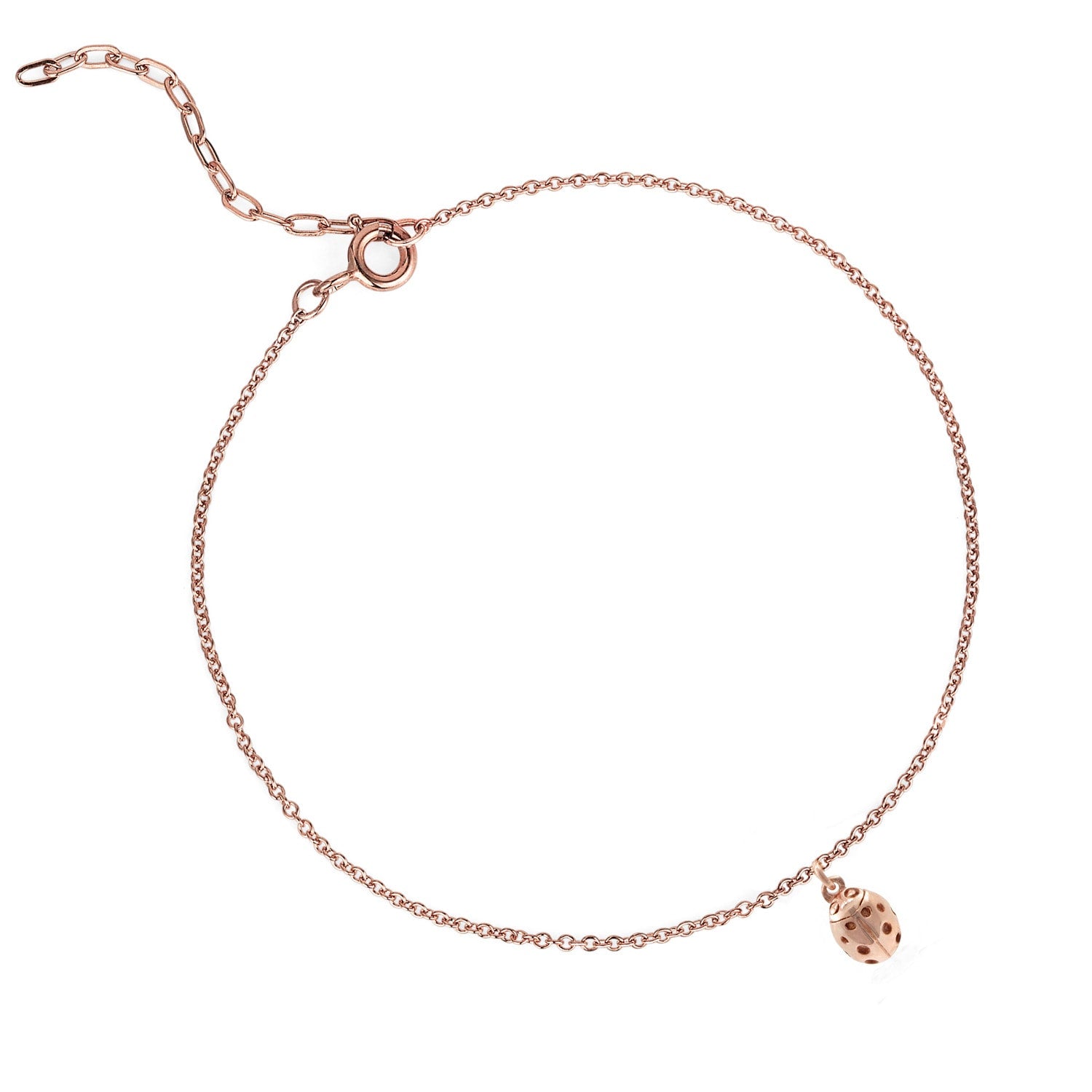 Ladybird Bracelet - Rose Gold - Wings Closed