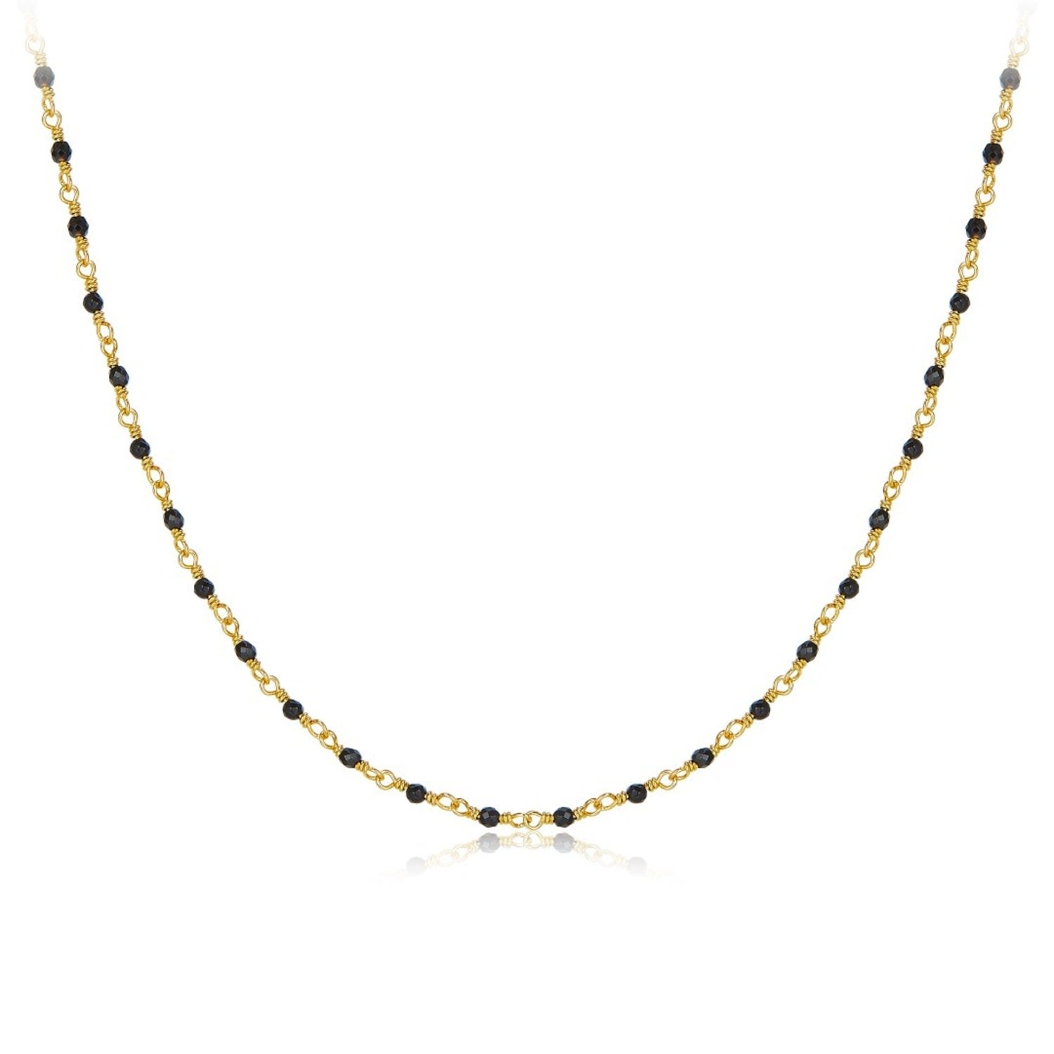 Leb Gold Vermeil Black Onyx Necklace