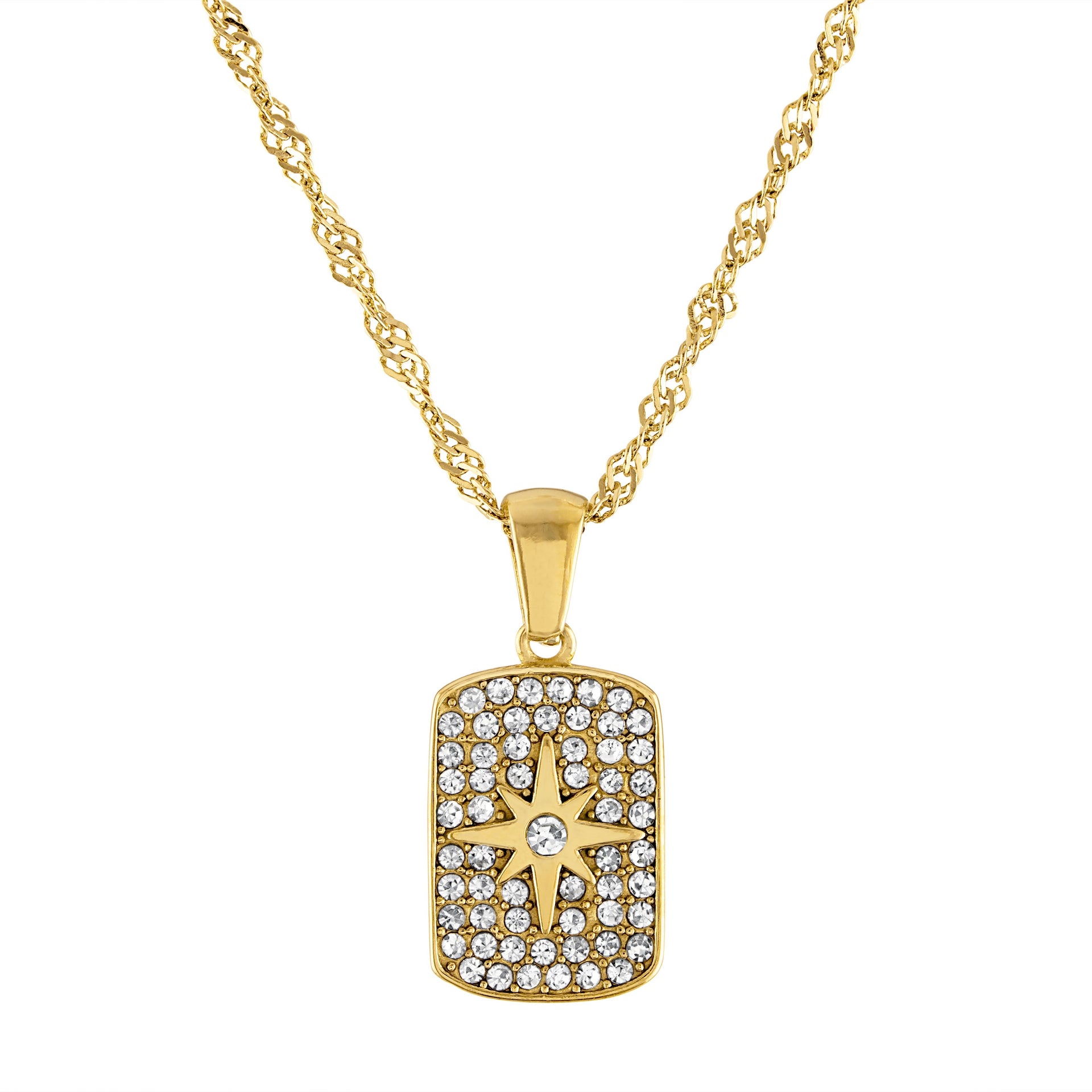 Hope Pave Star Pendant Necklace