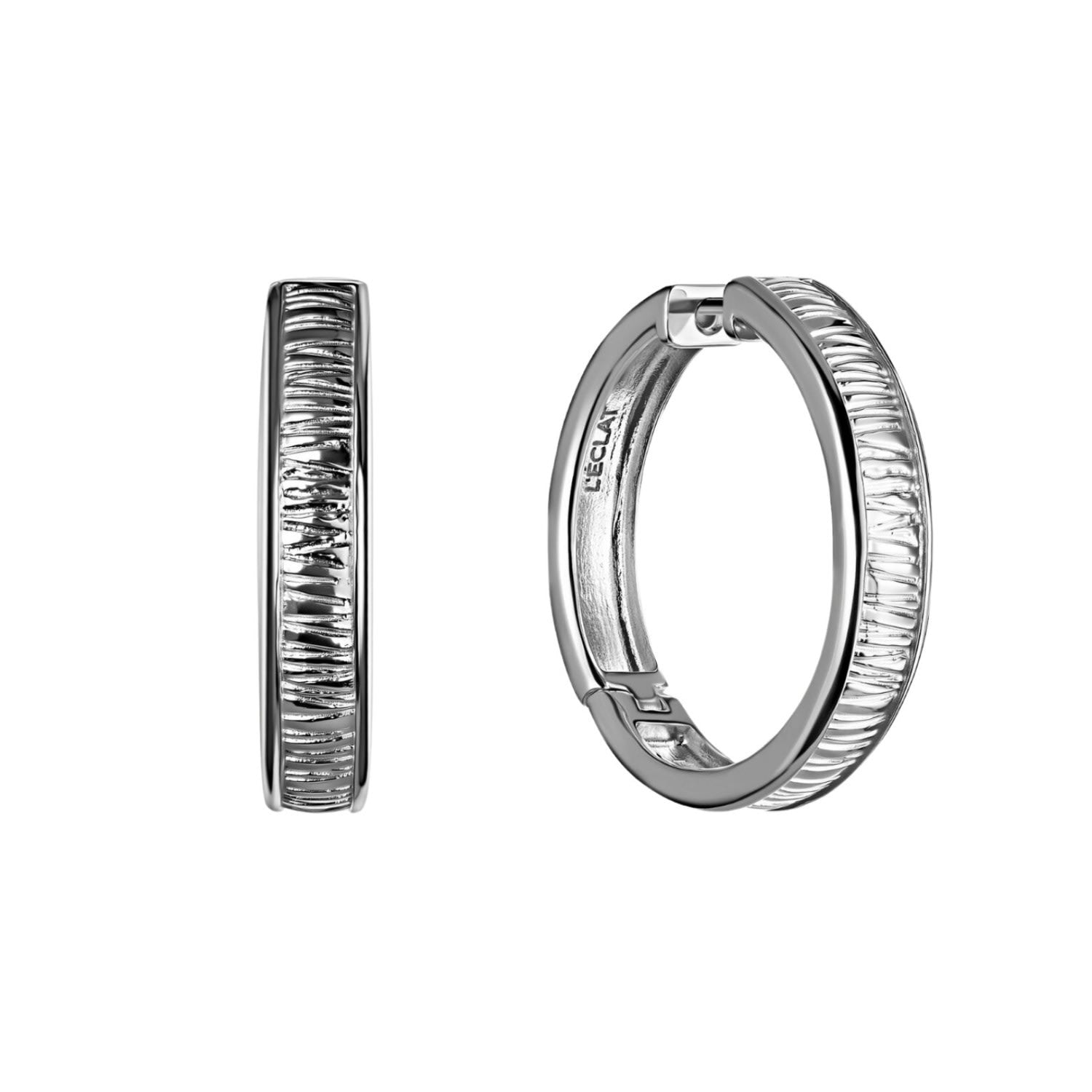 Leclat Aris Two Silver Hoop
