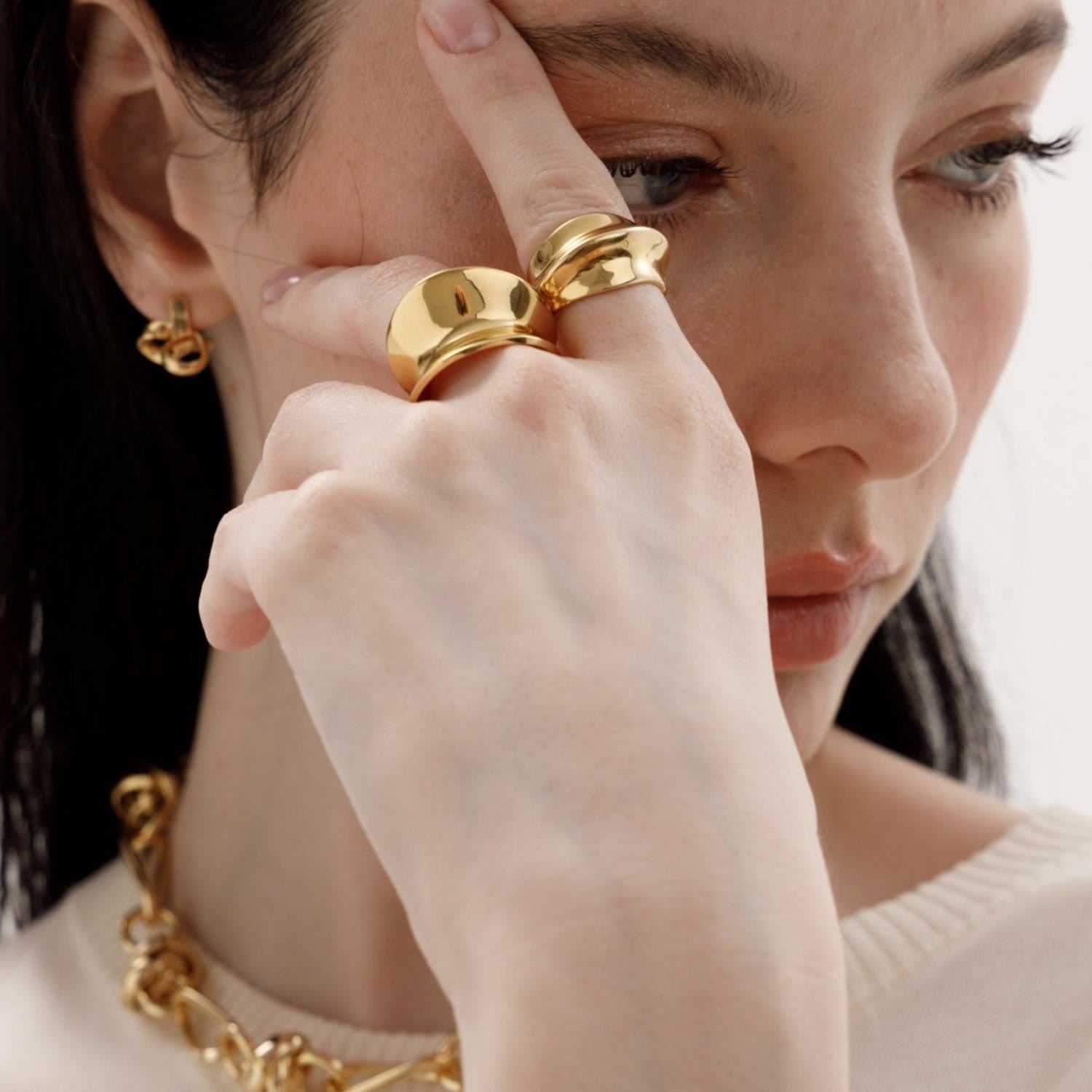 Leclat Ceramique Gold Ring