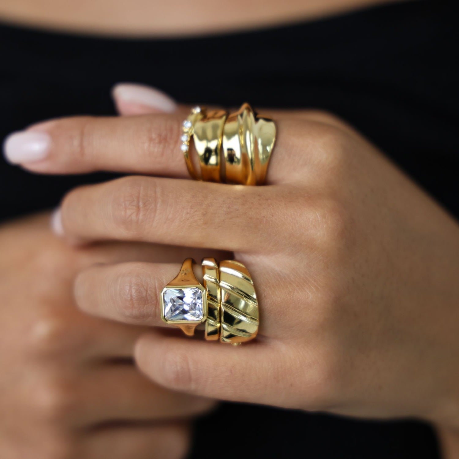 Leclat Lumiere Two Gold Ring