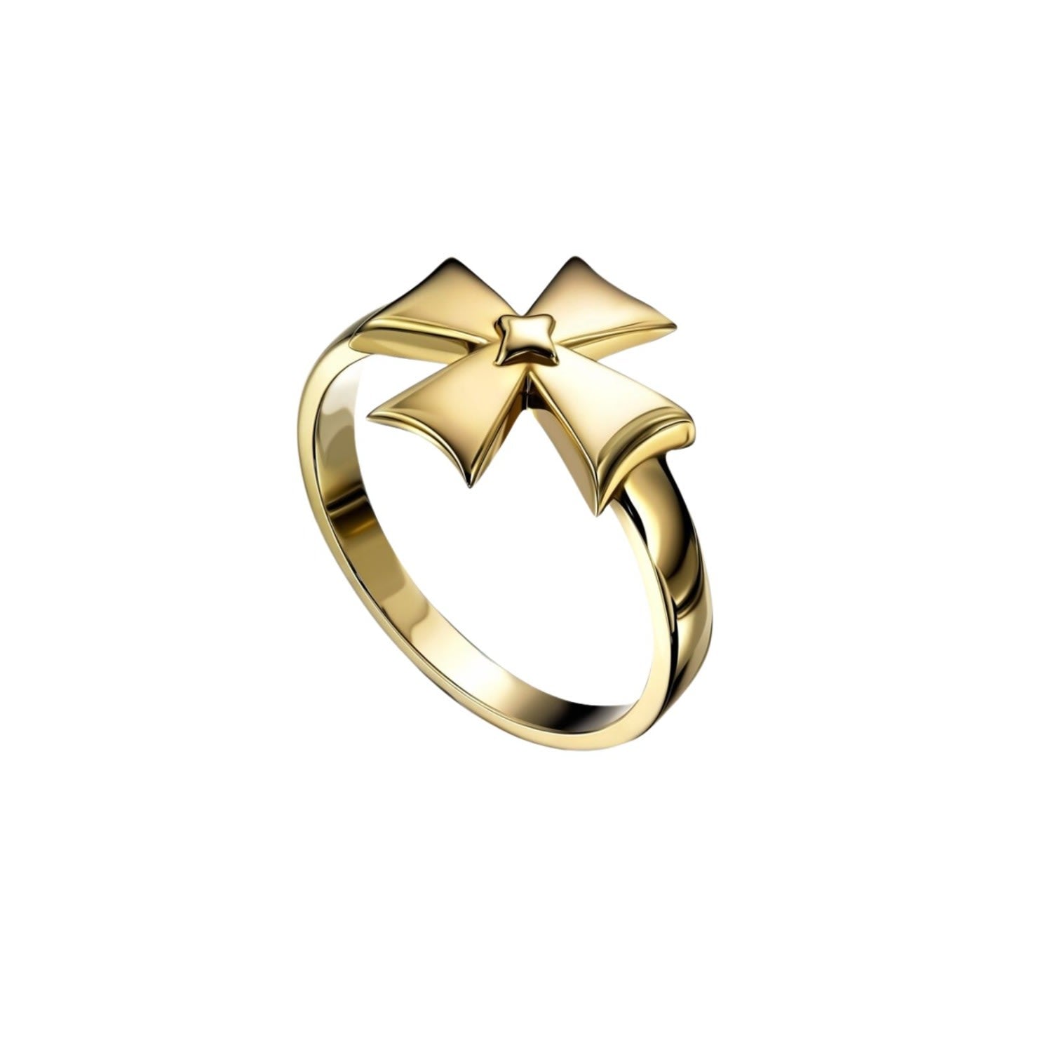 Leclat Malte Cross Gold Ring