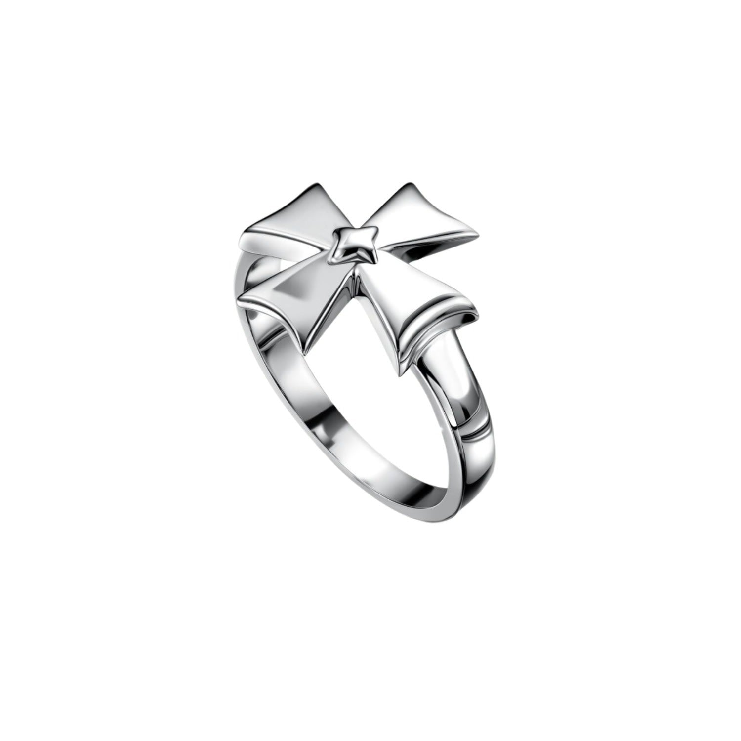 Leclat Malte Cross Silver Ring