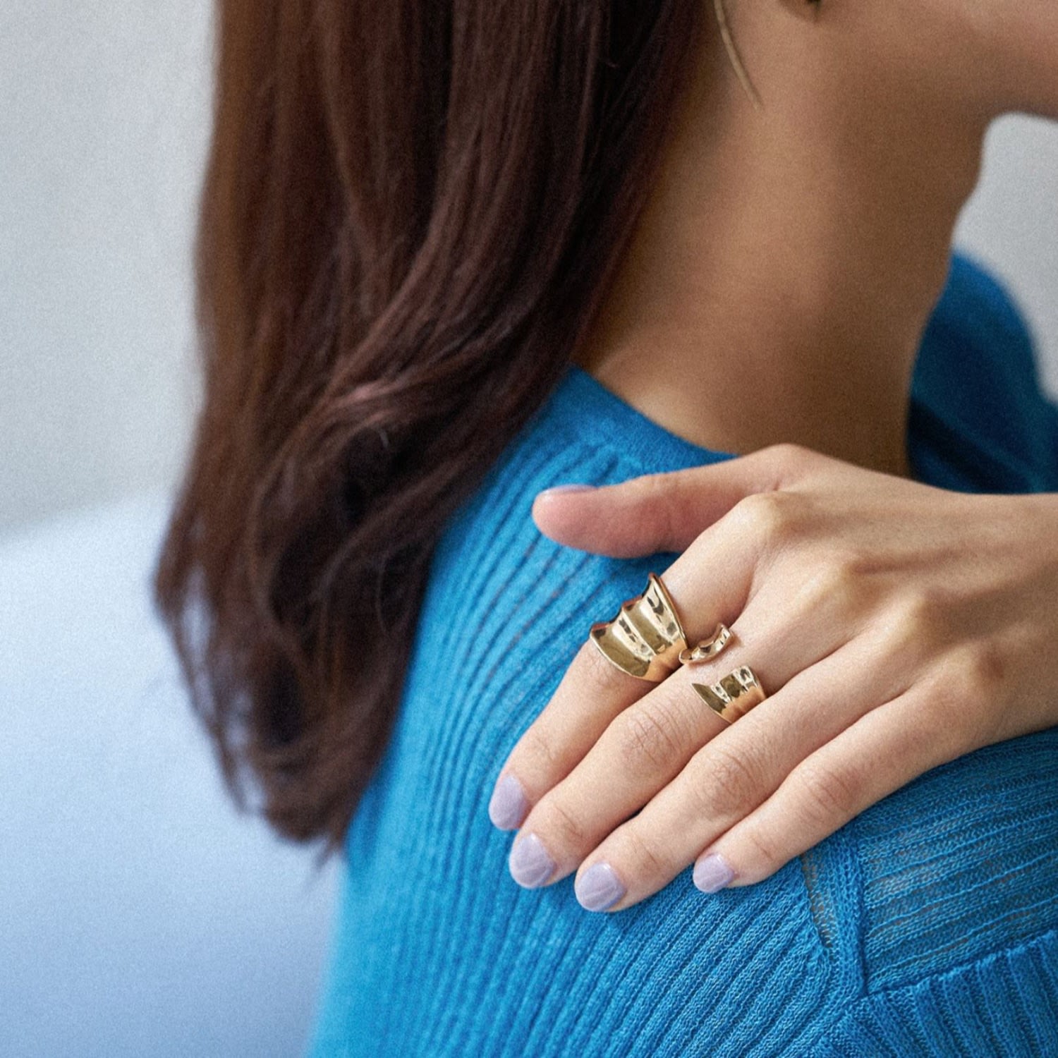 Leclat Moire Gold Ring