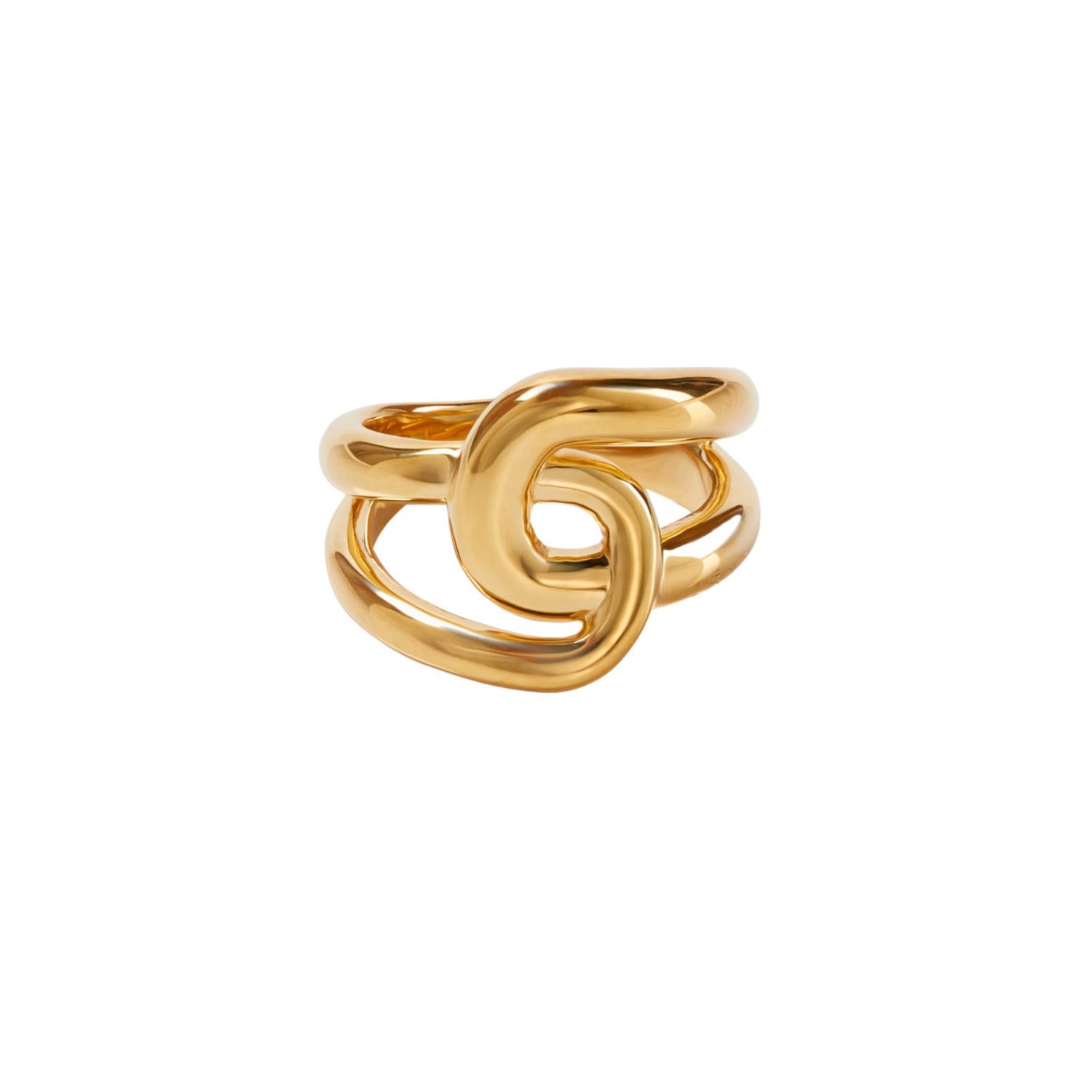 Leclat P Knot Gold Ring