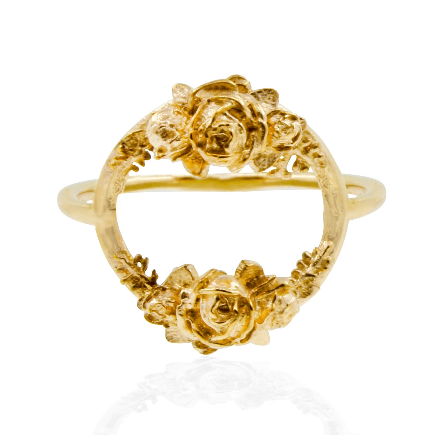 Rose Halo Ring- Gold