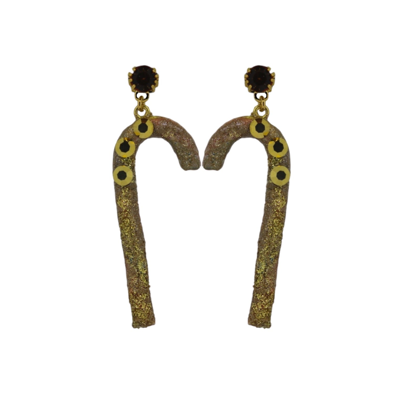 Lemon Candy Cane Earrings