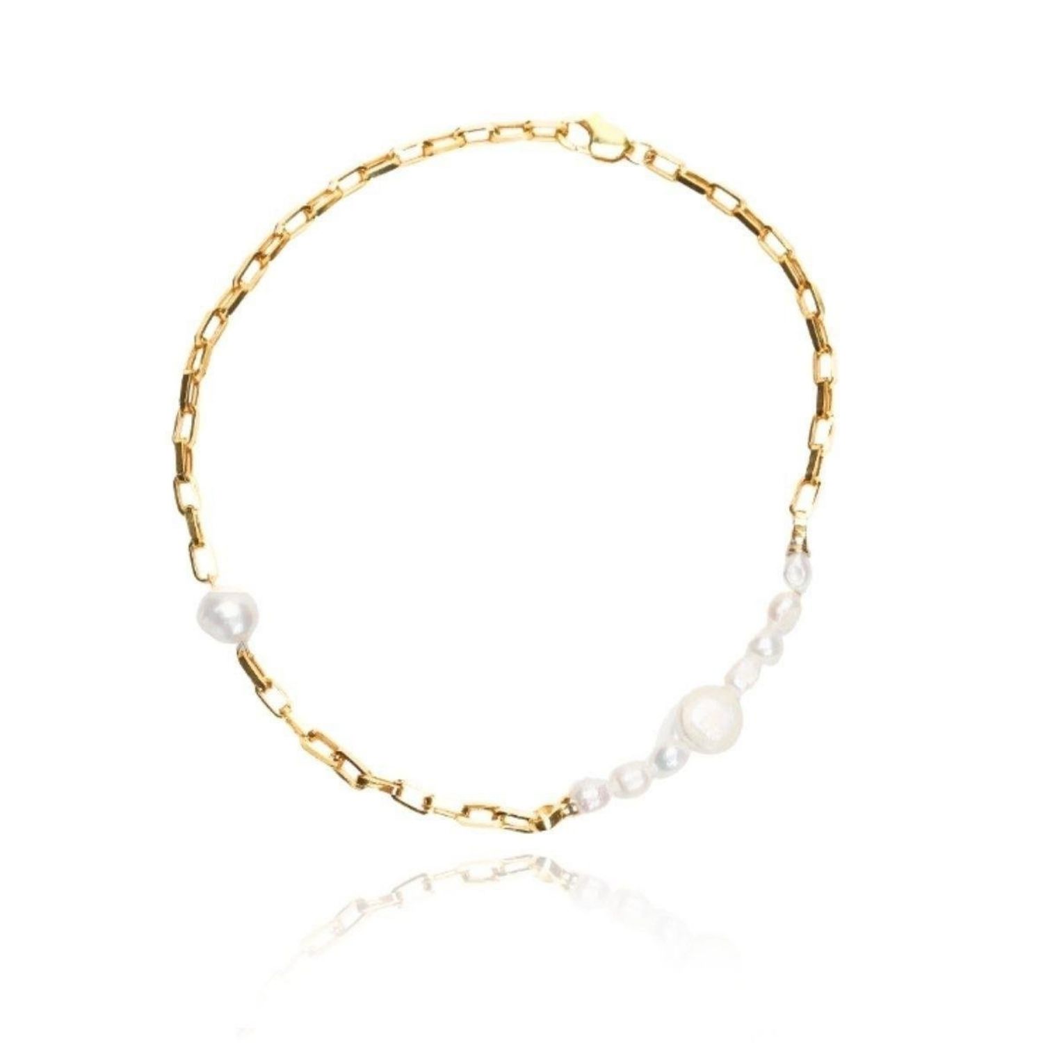 Lena Box Pearl Chain Necklace