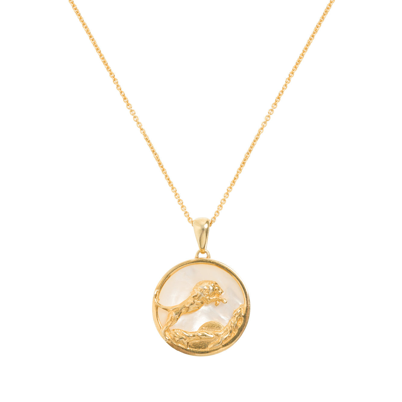 Leo, Gold Zodiac Necklace