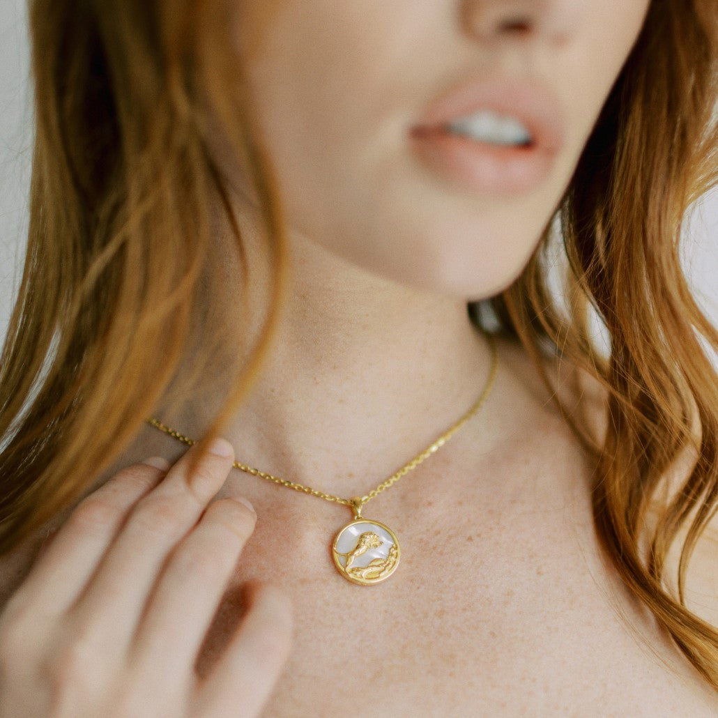 Leo, Gold Zodiac Necklace