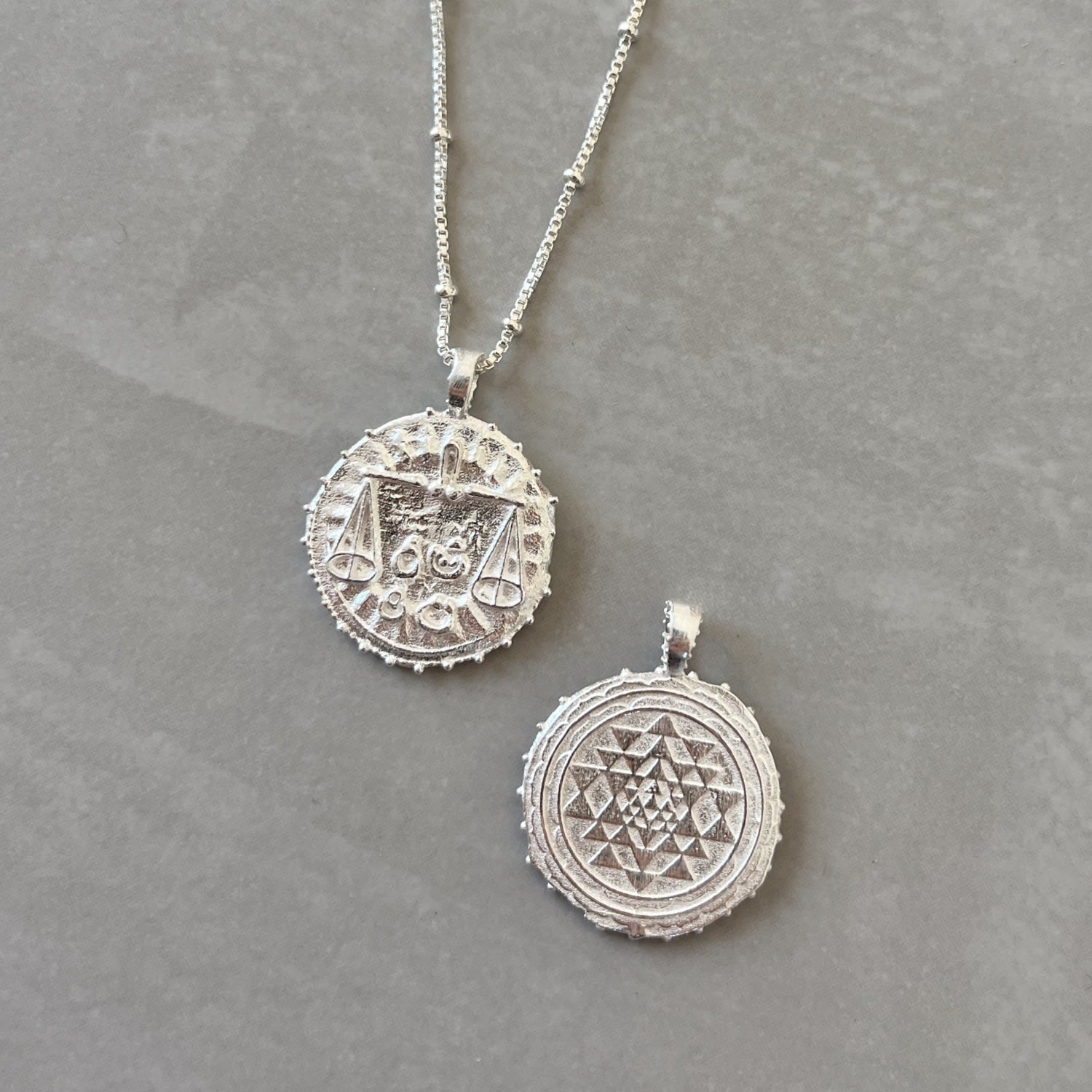 Leo Zodiac Manifesting Necklace *Double Sided* - Sterling Silver