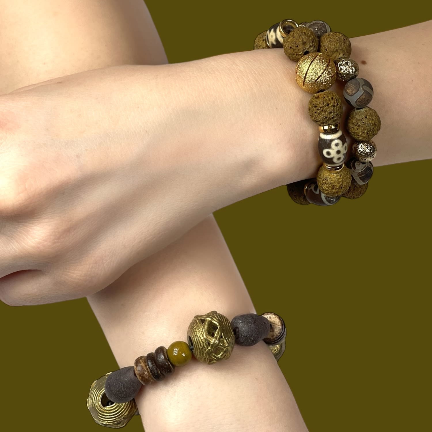 Leona Tibetan Agate Beaded Bracelet