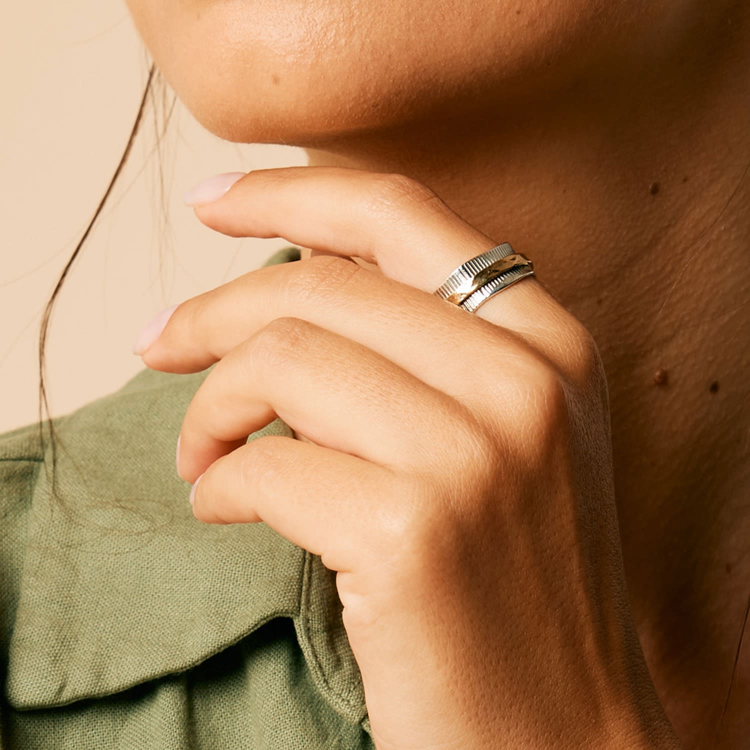 Let It Flow Silver Spinning Ring