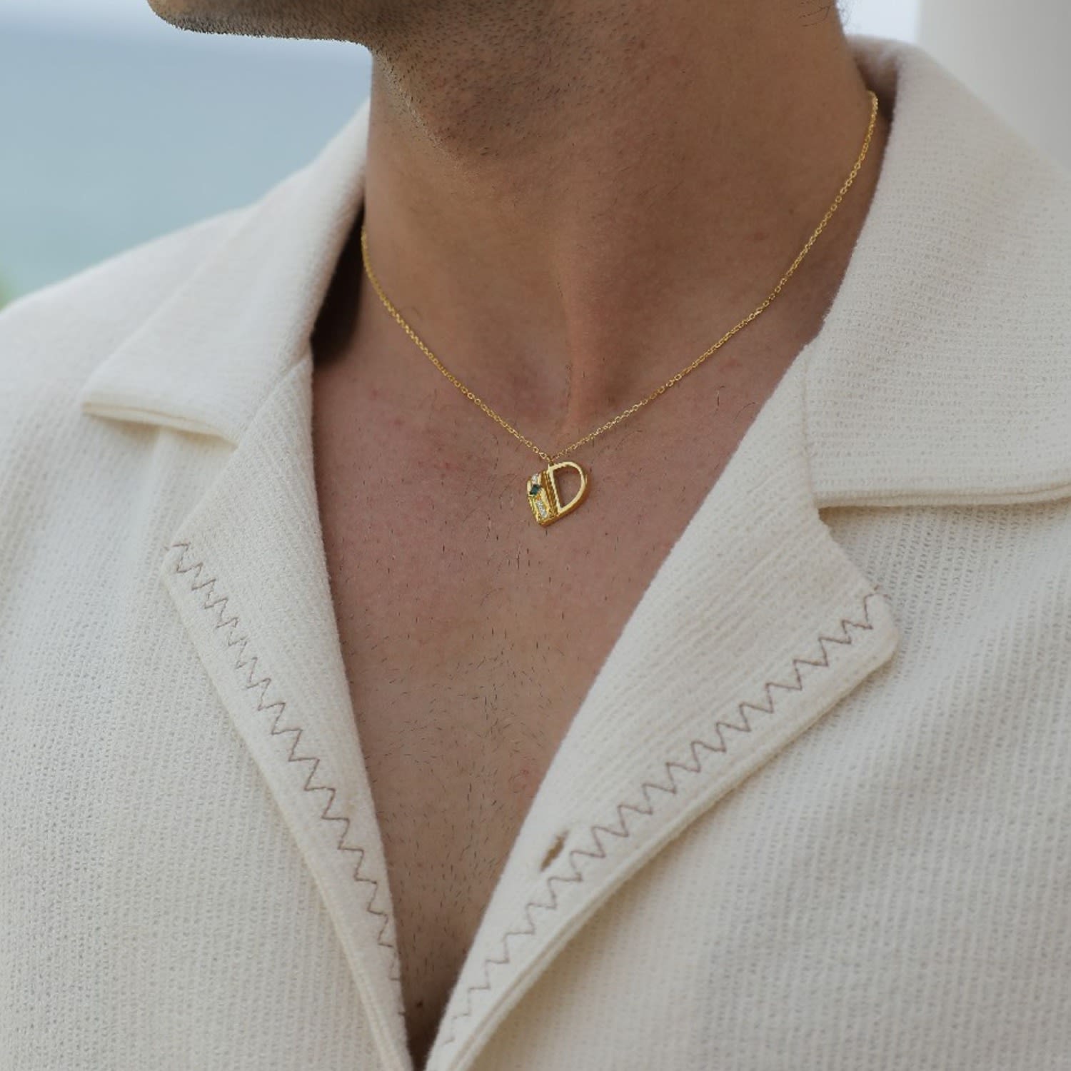 Letter D Alphabet Necklace