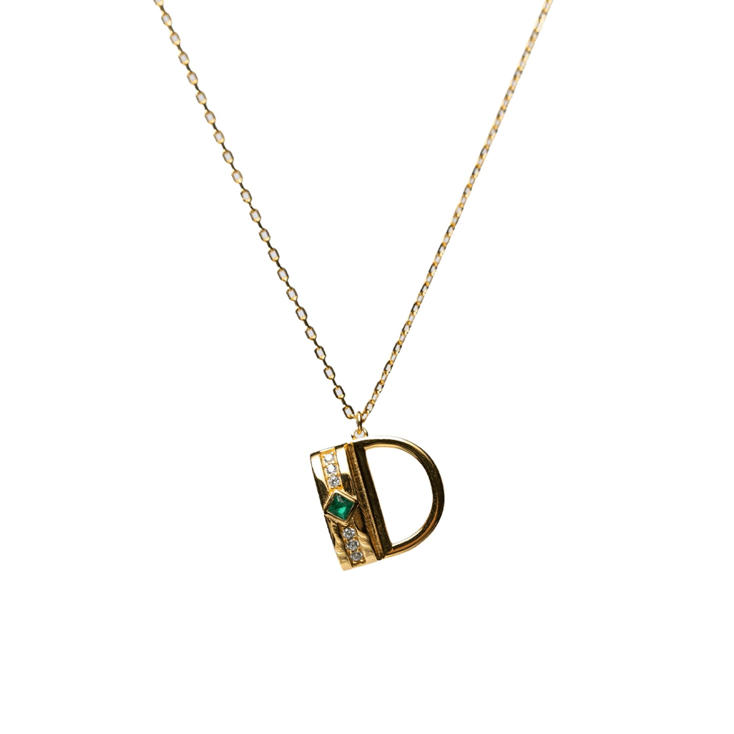 Letter D Alphabet Necklace