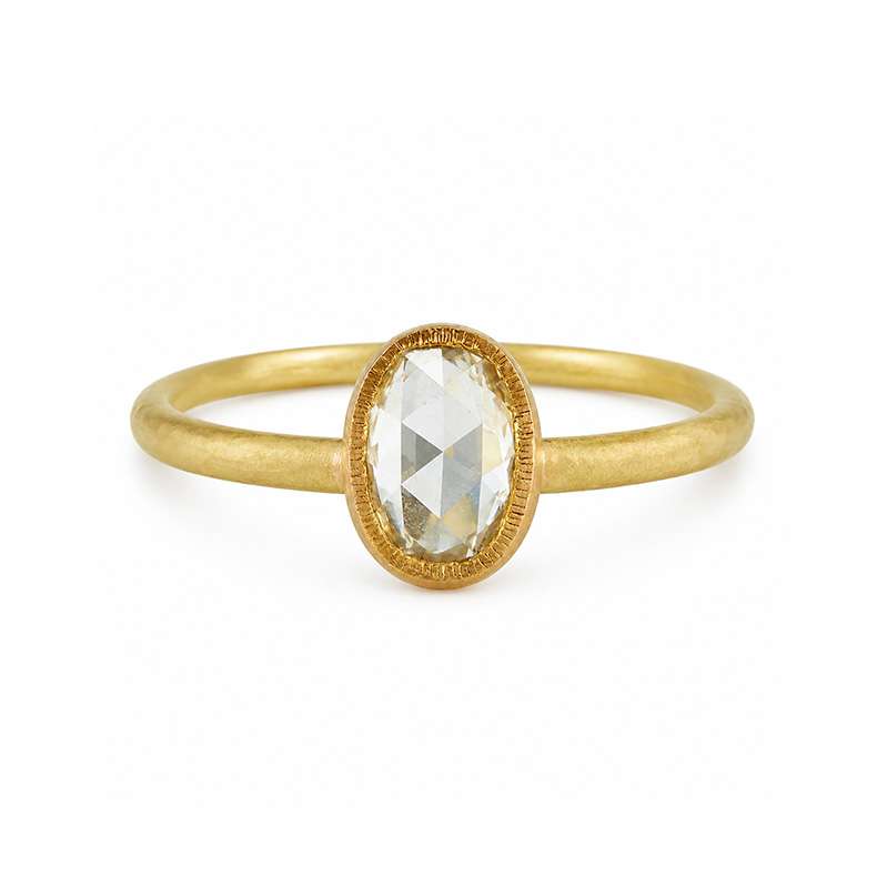 Lexi Rose-Cut Diamond Engagement Ring in 18ct Fairmined Gold