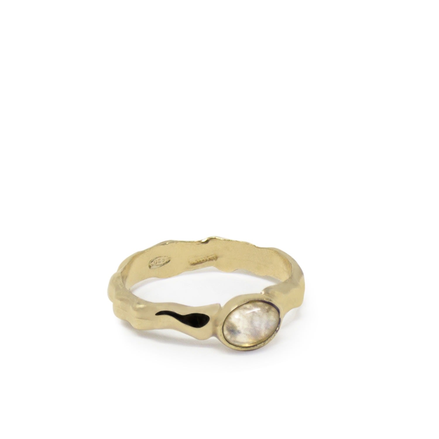 Cosmo Gold-Plated Moonstone Ring