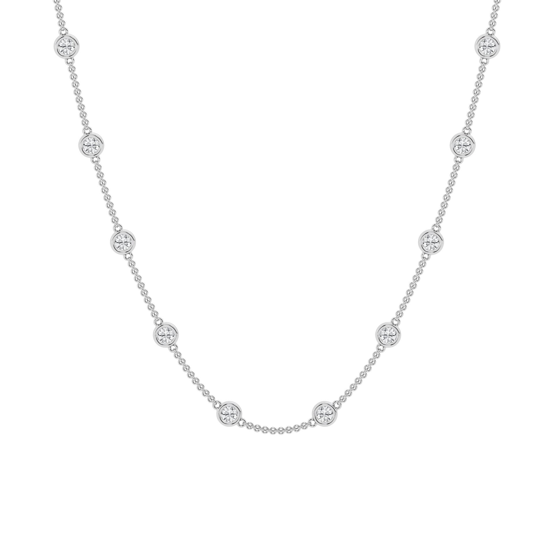 4.00 cttw Lab Diamond by the Yard Necklace set by Mercury Rings