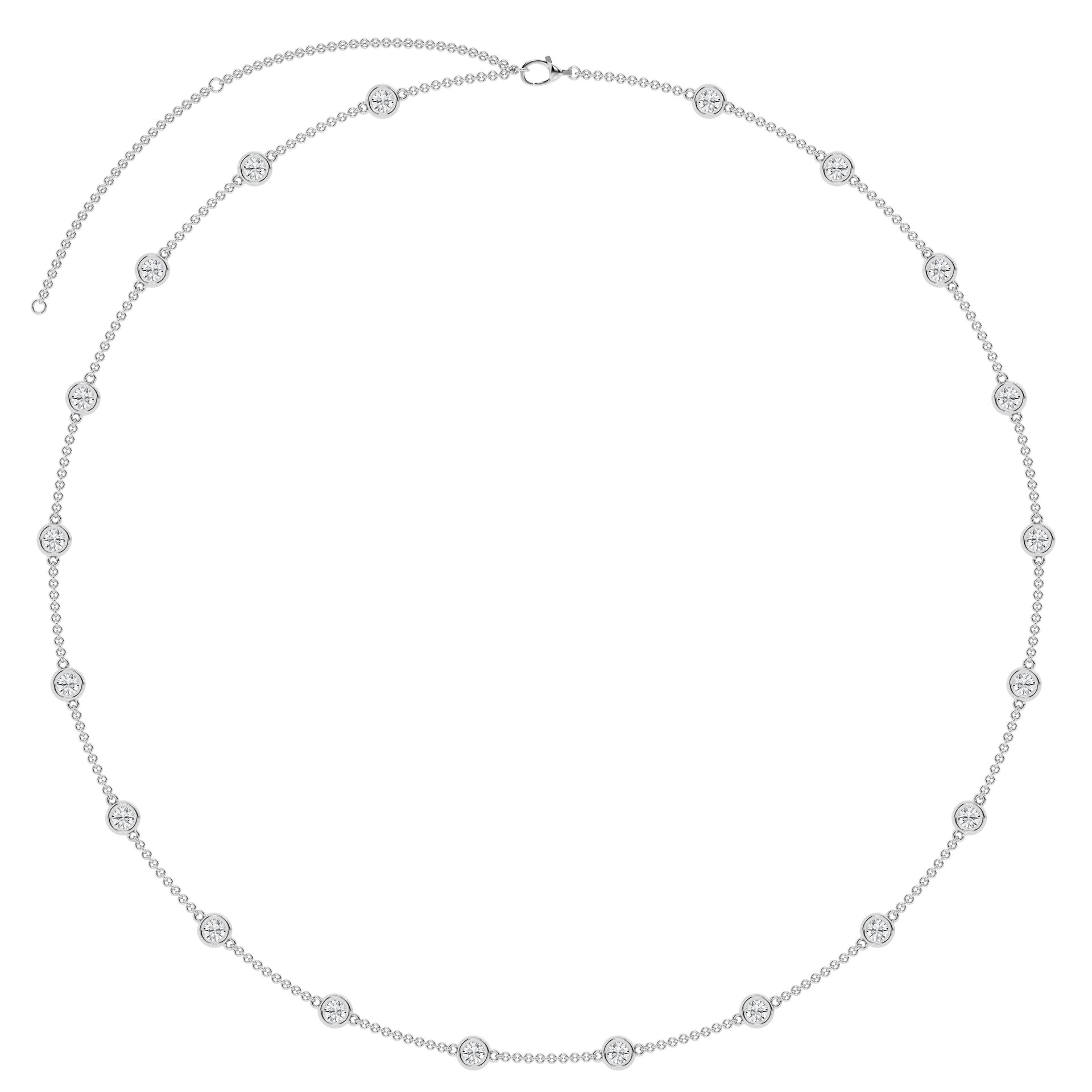 4.00 cttw Lab Diamond by the Yard Necklace set by Mercury Rings