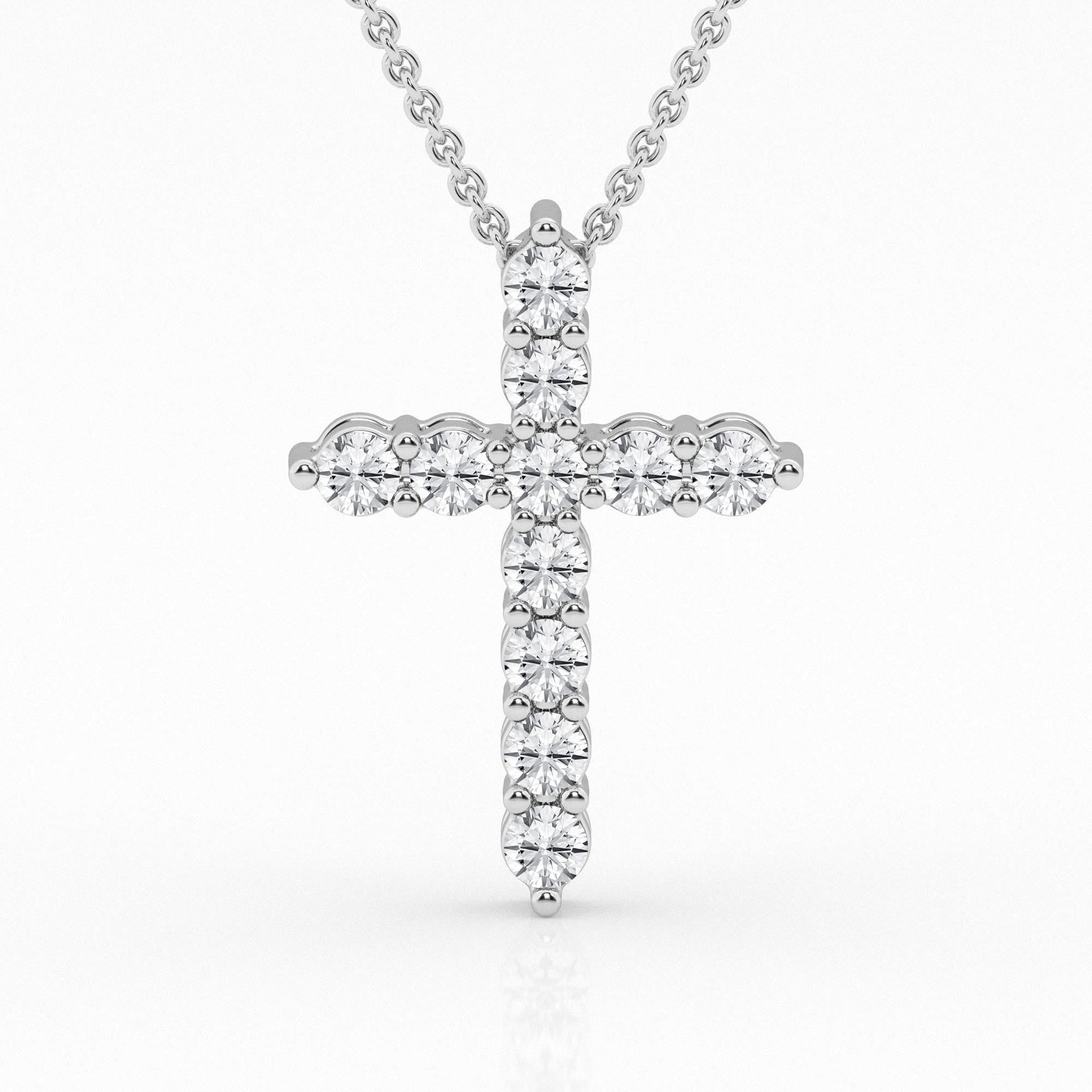 3.00 cttw Lab Diamond Cross Pendant by Mercury Rings