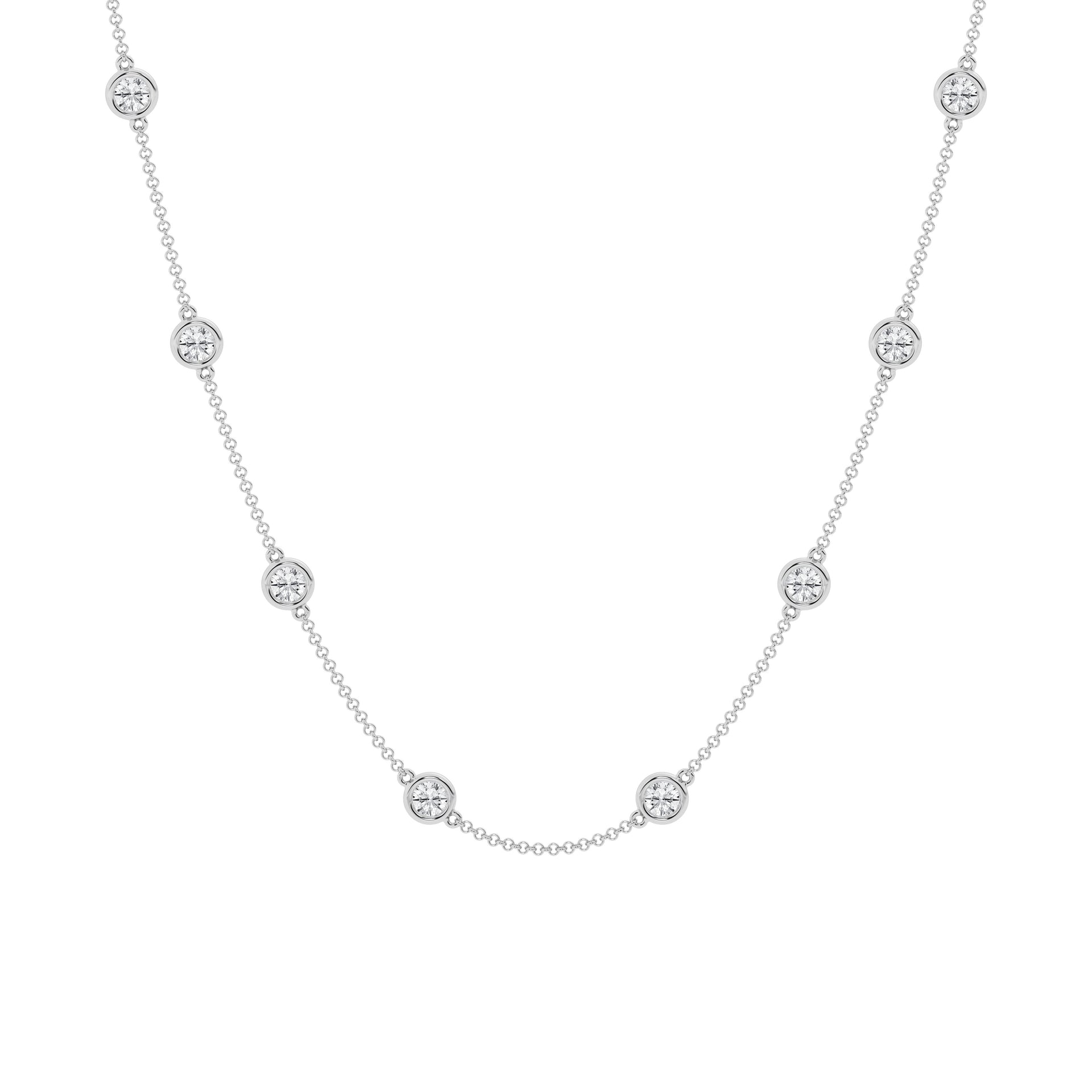 3.00 cttw Lab Diamond by the Yard Necklace set by Mercury Rings