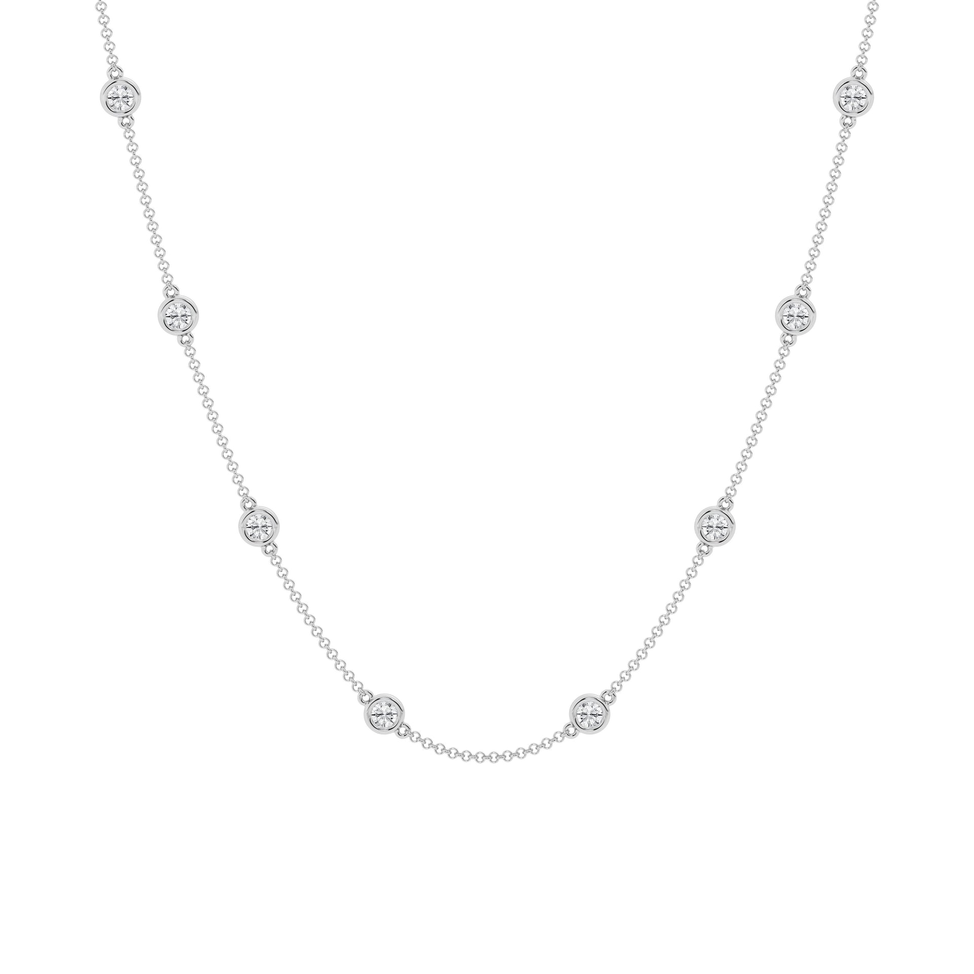 2.00 cttw Lab Diamond by the Yard Necklace set by Mercury Rings