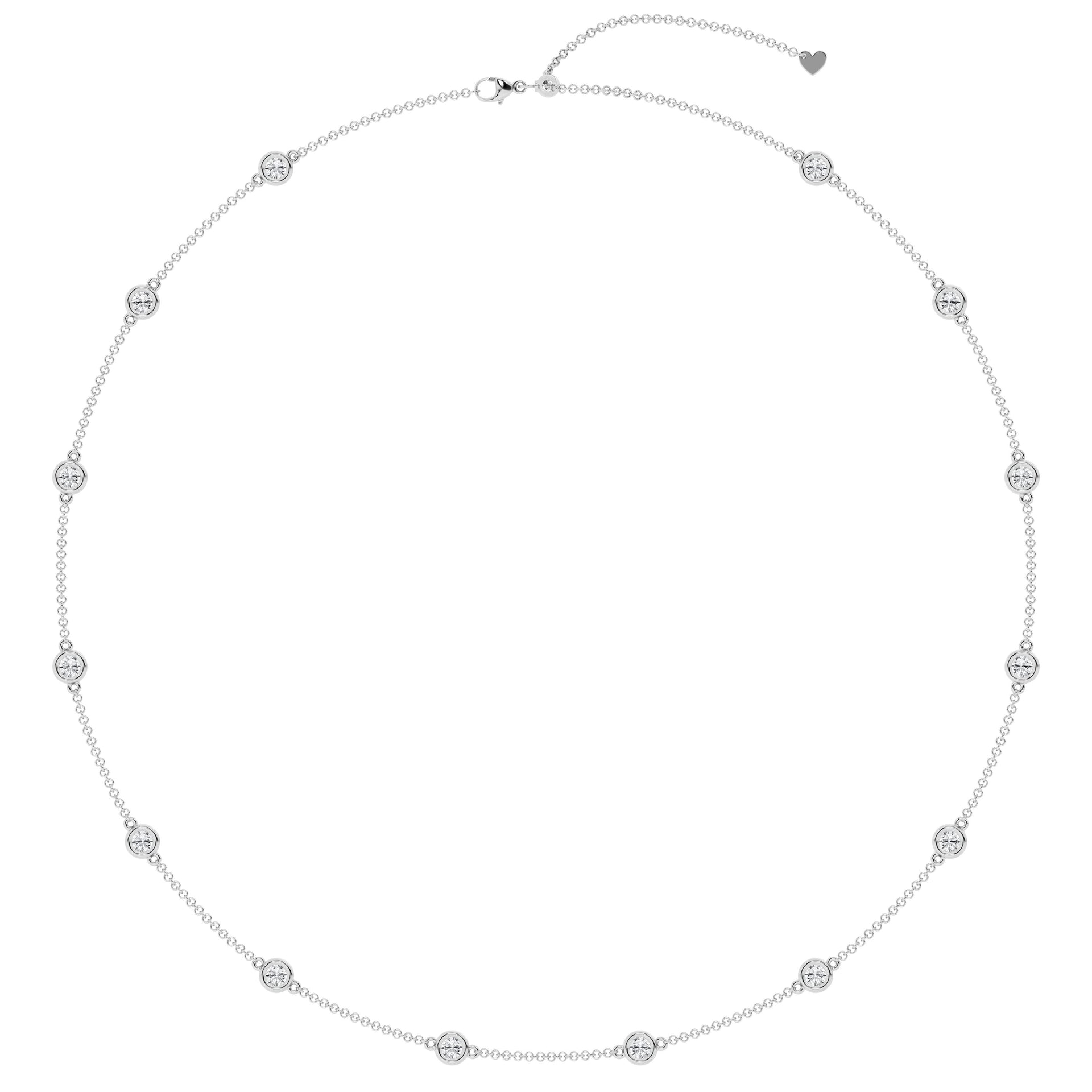 2.00 cttw Lab Diamond by the Yard Necklace set by Mercury Rings