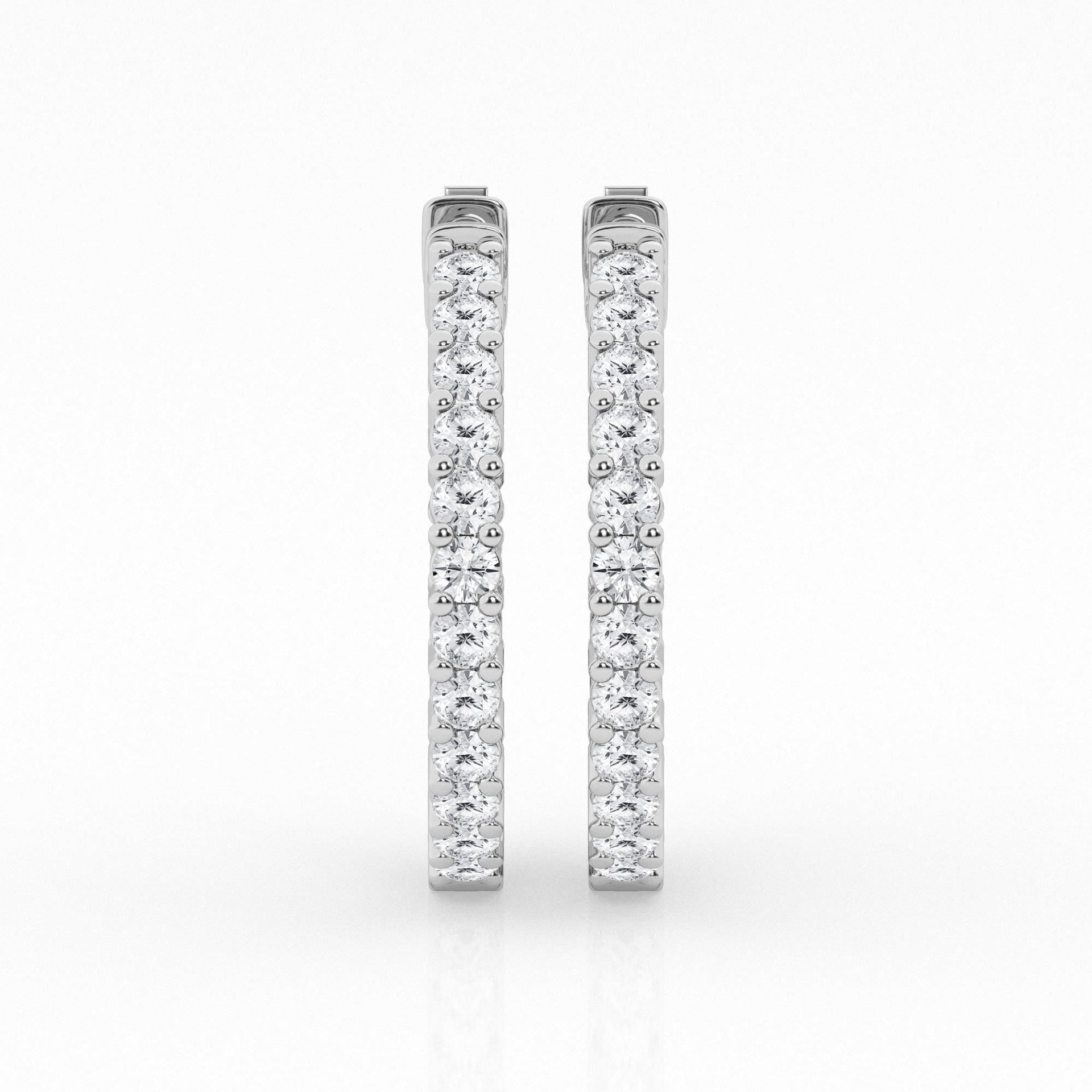 2.00 cttw Gorgeous Lab Diamond Hoop Earrings by Mercury Rings