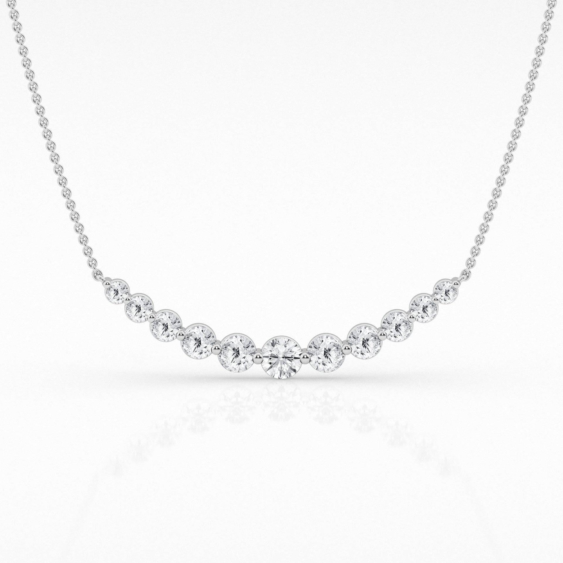 2.00 cttw Lab Diamond Smile Pendant by Mercury Rings