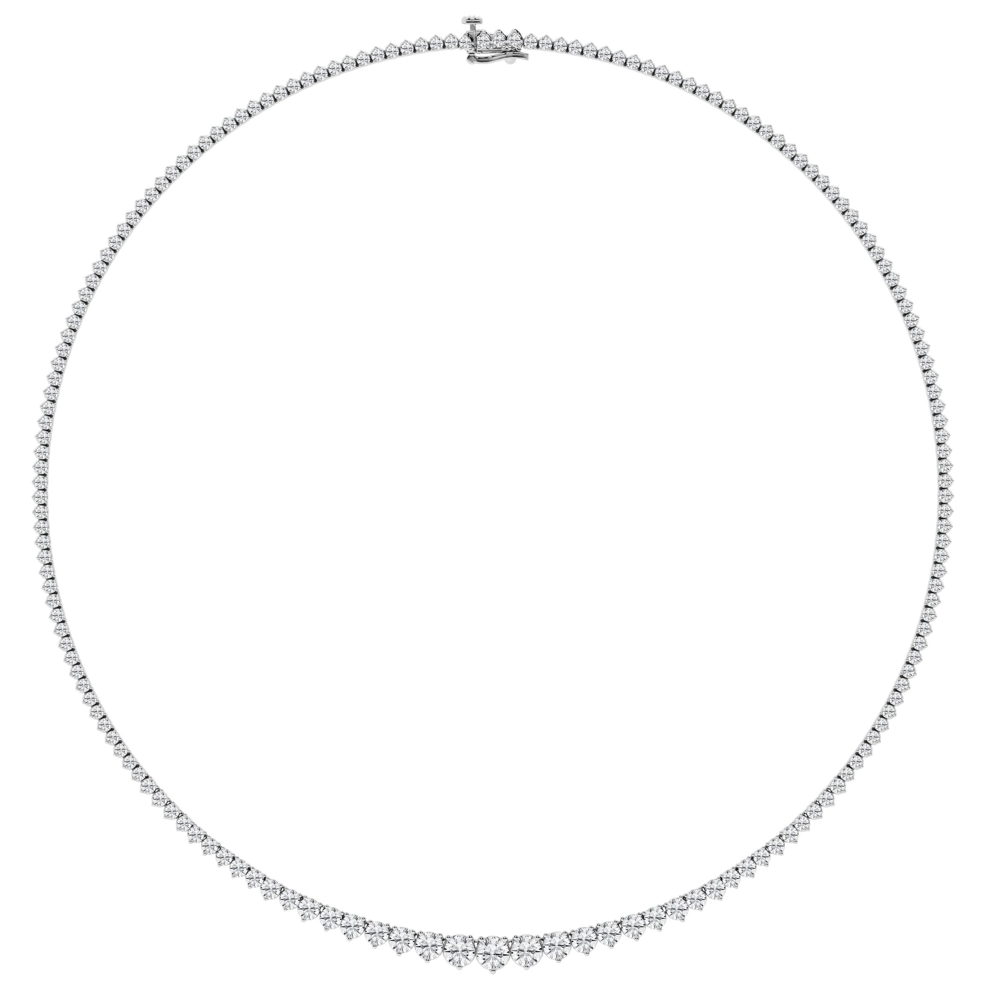 9.60 cttw Rivera Necklace with Round Lab Diamond by Mercury Rings