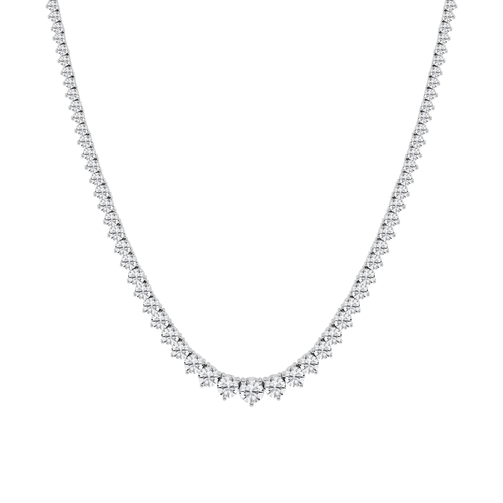 15.00 cttw Rivera Necklace with Round Lab Diamonds by Mercury Rings