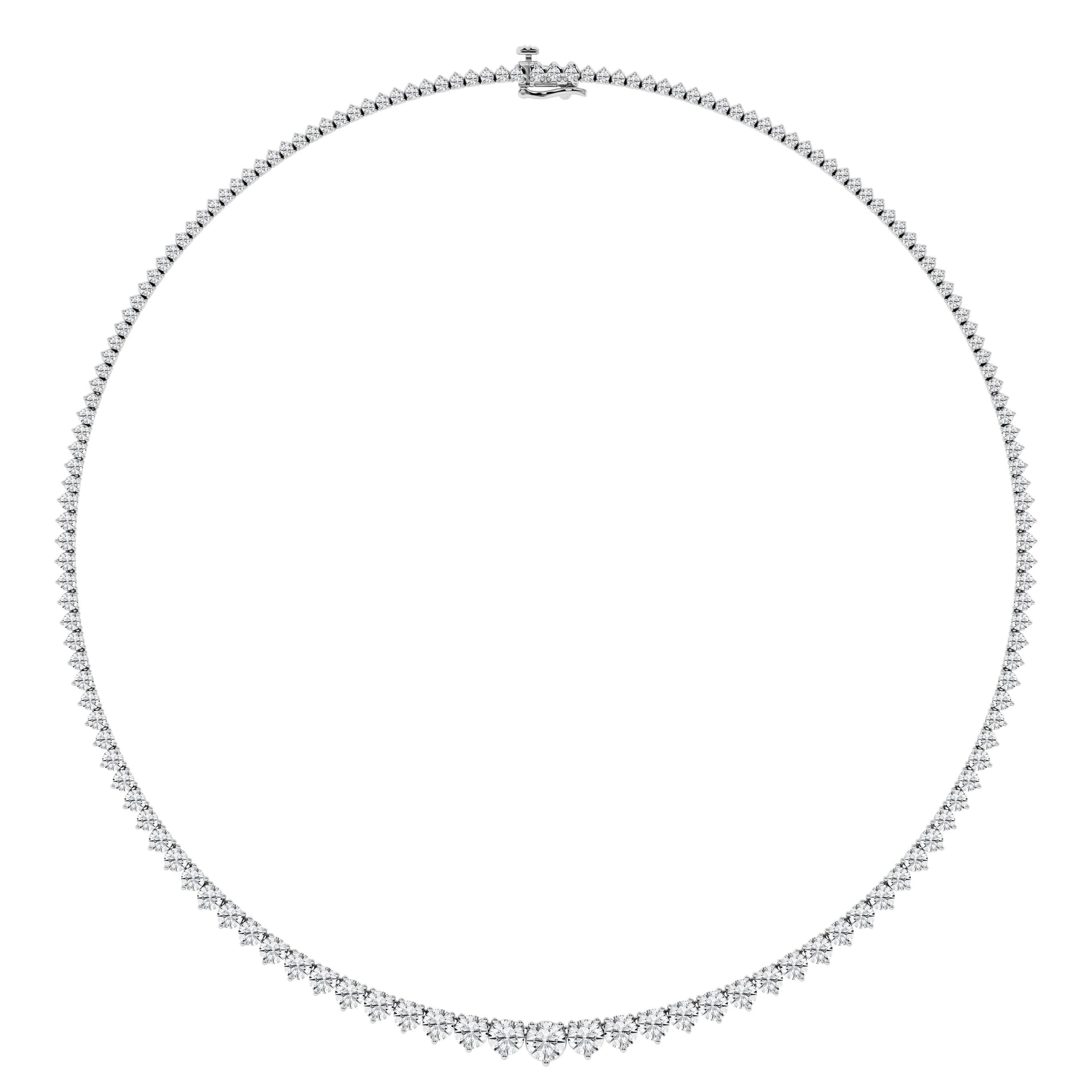 15.00 cttw Rivera Necklace with Round Lab Diamonds by Mercury Rings