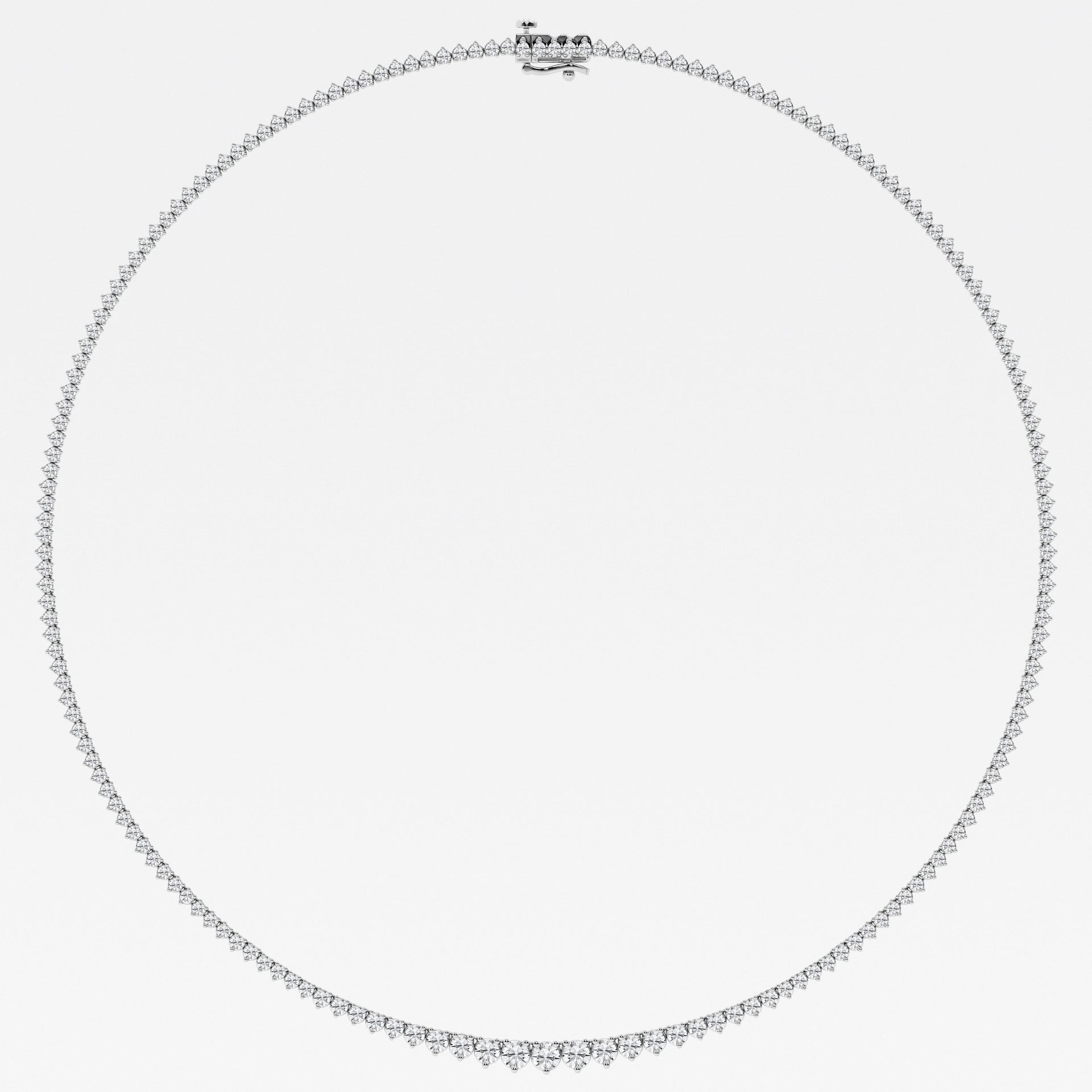 8.00 cttw Rivera Necklace with Round Lab Diamond by Mercury Rings