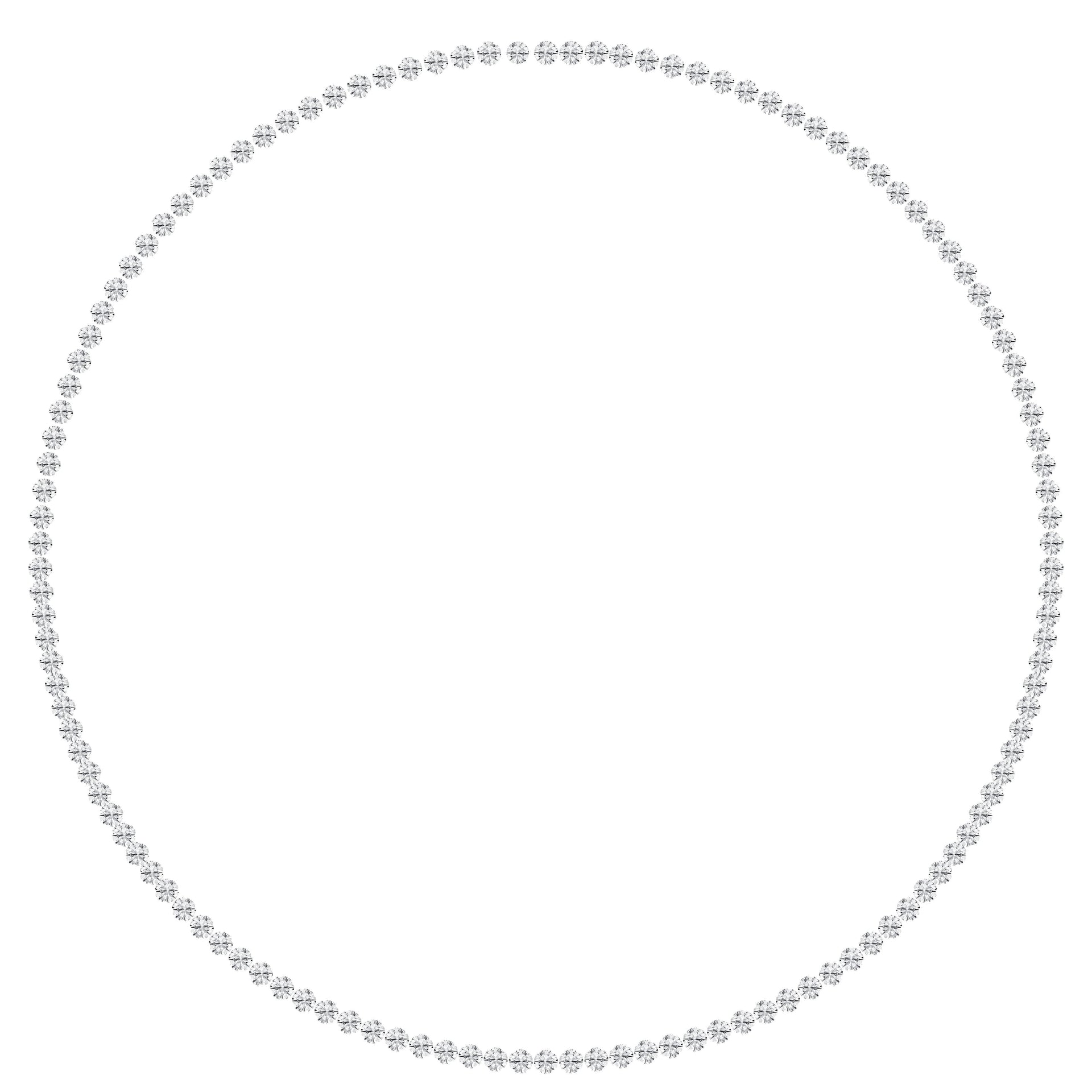 15.00 cttw Tennis Necklace with Round Lab Diamond by Mercury Rings