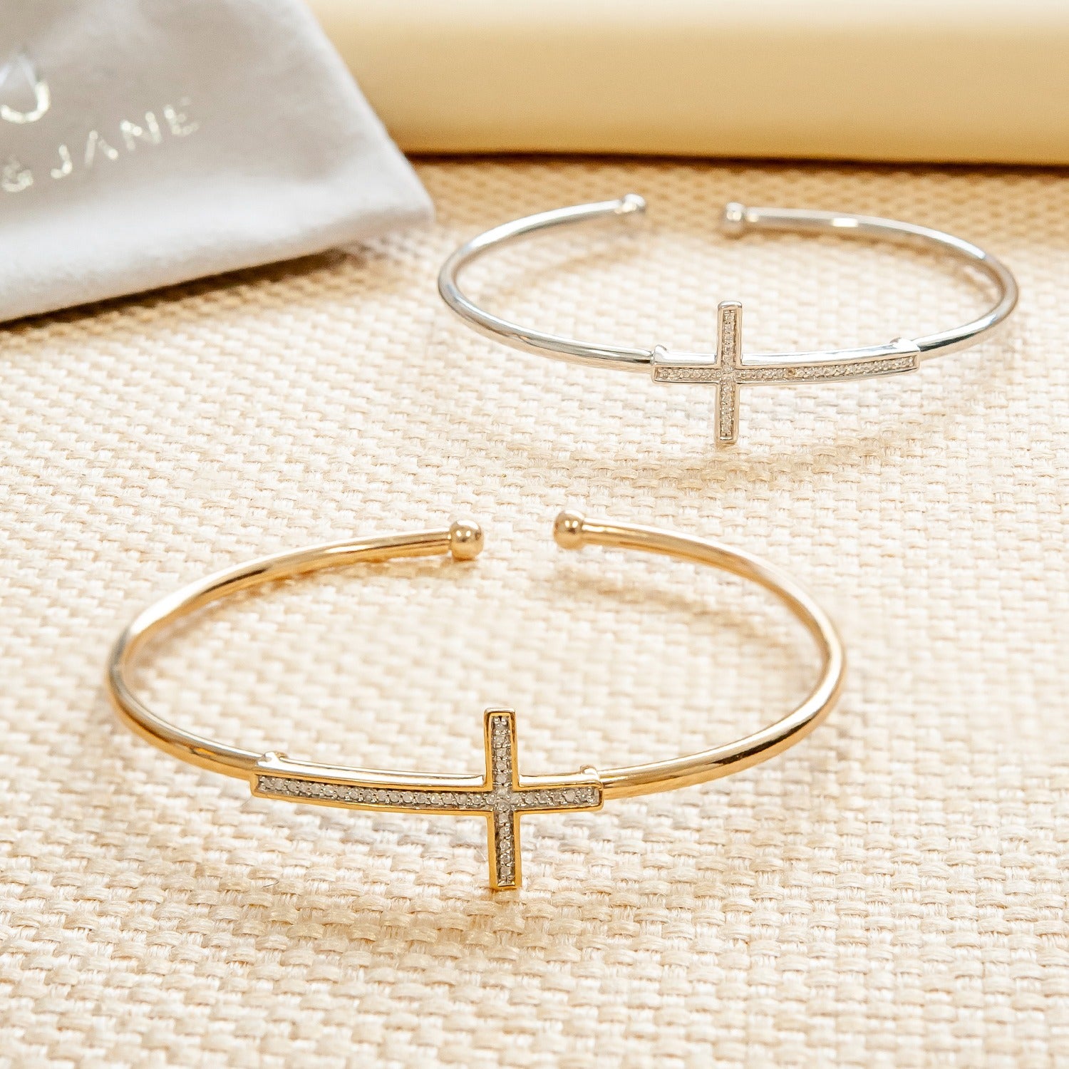Vermeil Bruna Cross Bangle Bracelet